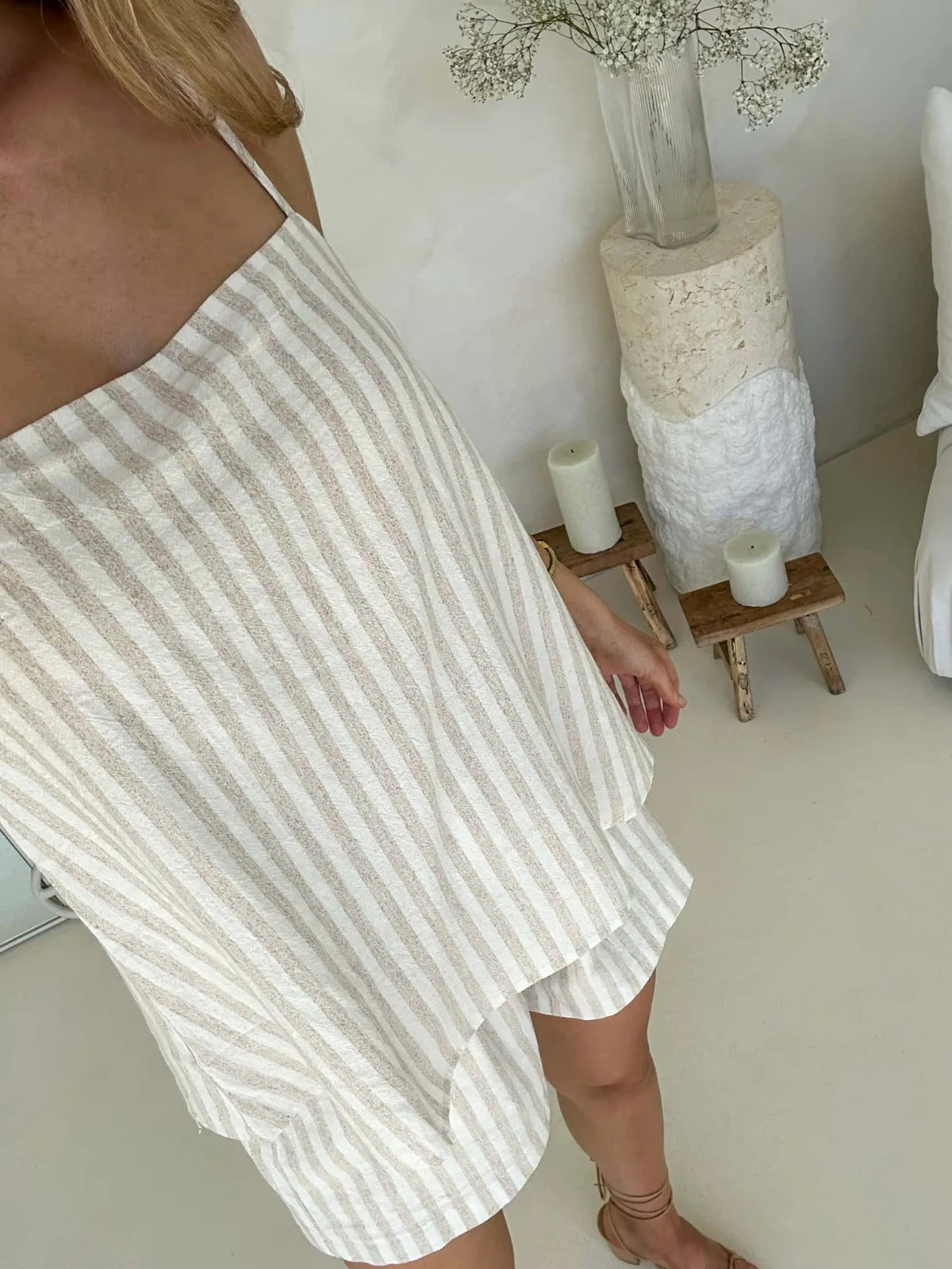 Blake Set- Beige & White Stripe Sets