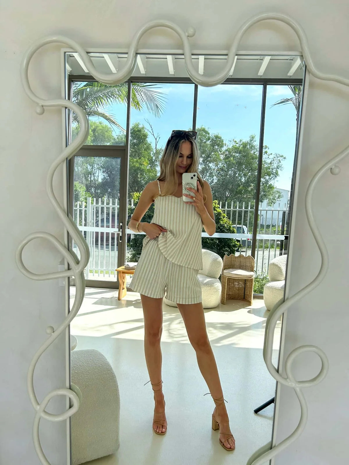 Blake Set- Beige & White Stripe Sets