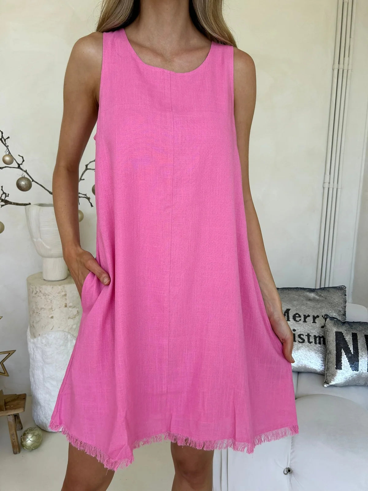 Freya Dress - Barbie Pink Dress