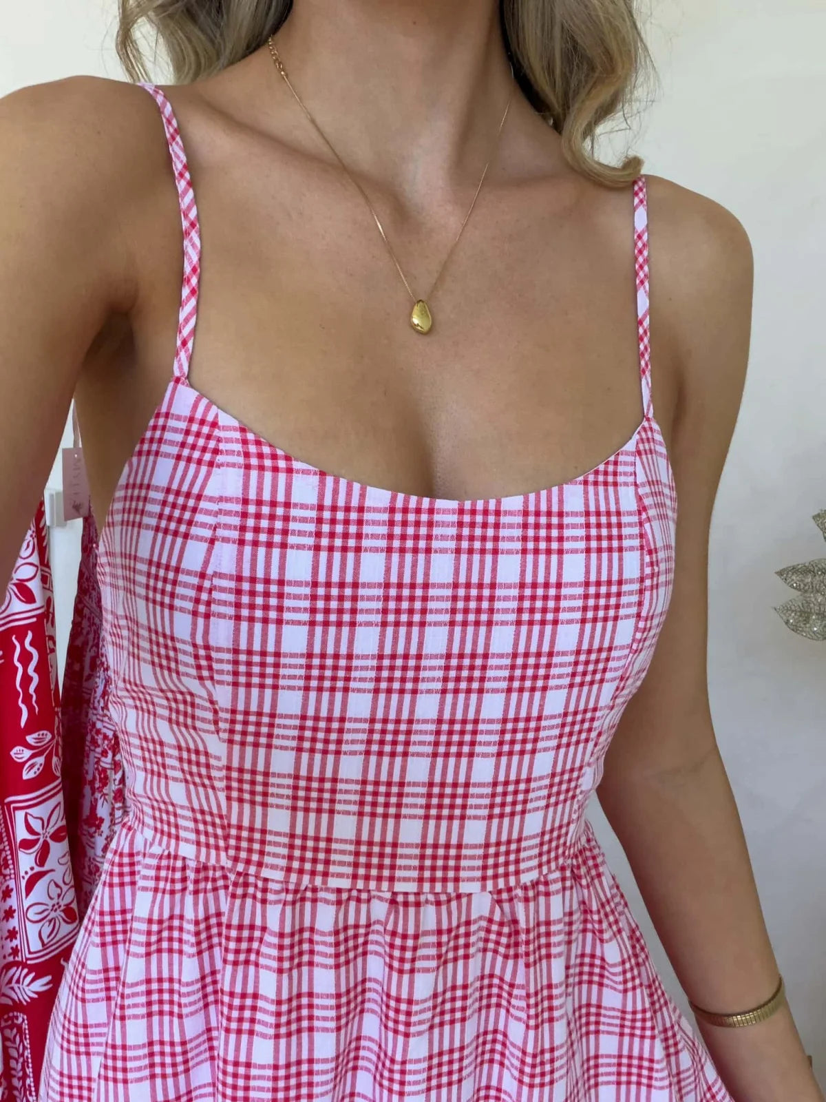 Georgie Maxi Dress - Red Plaid Dress