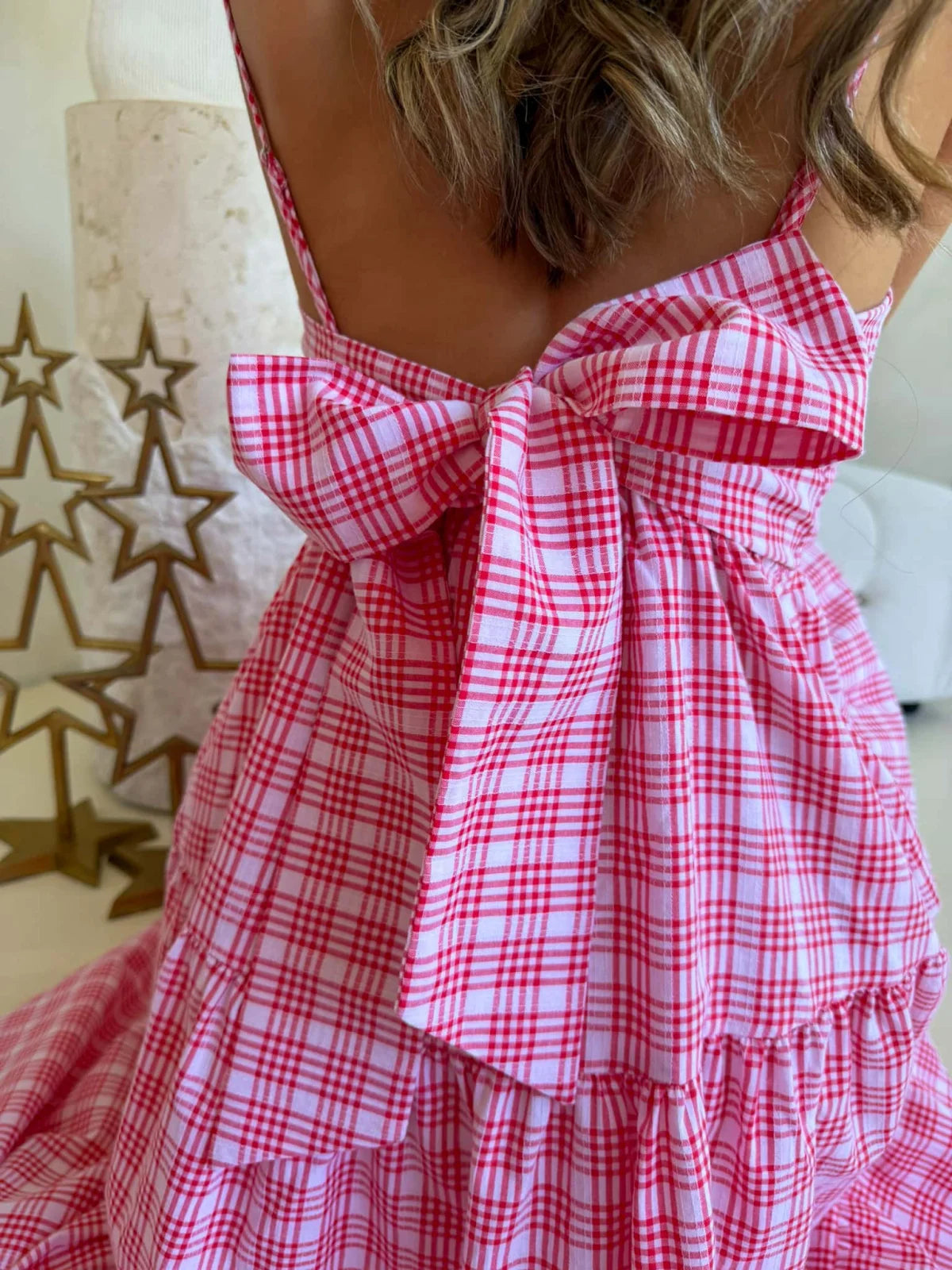 Georgie Maxi Dress - Red Plaid Dress