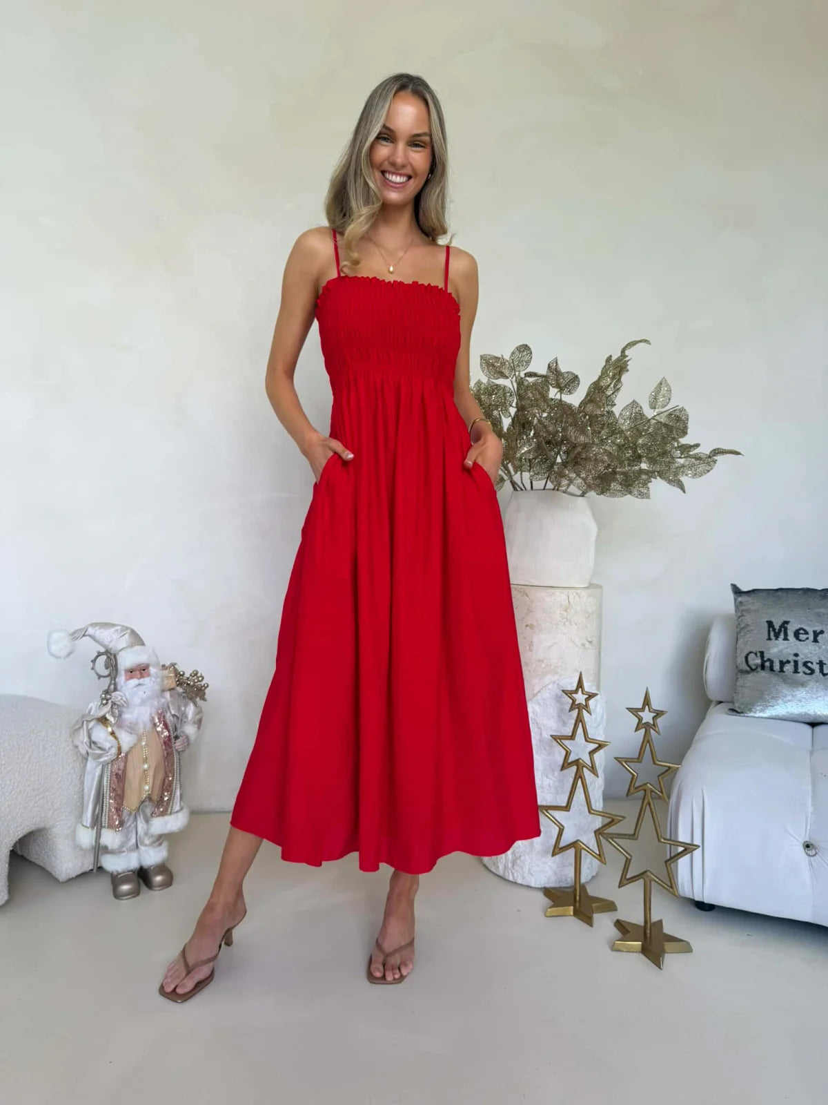 Palm Cove Dress - Red Dress