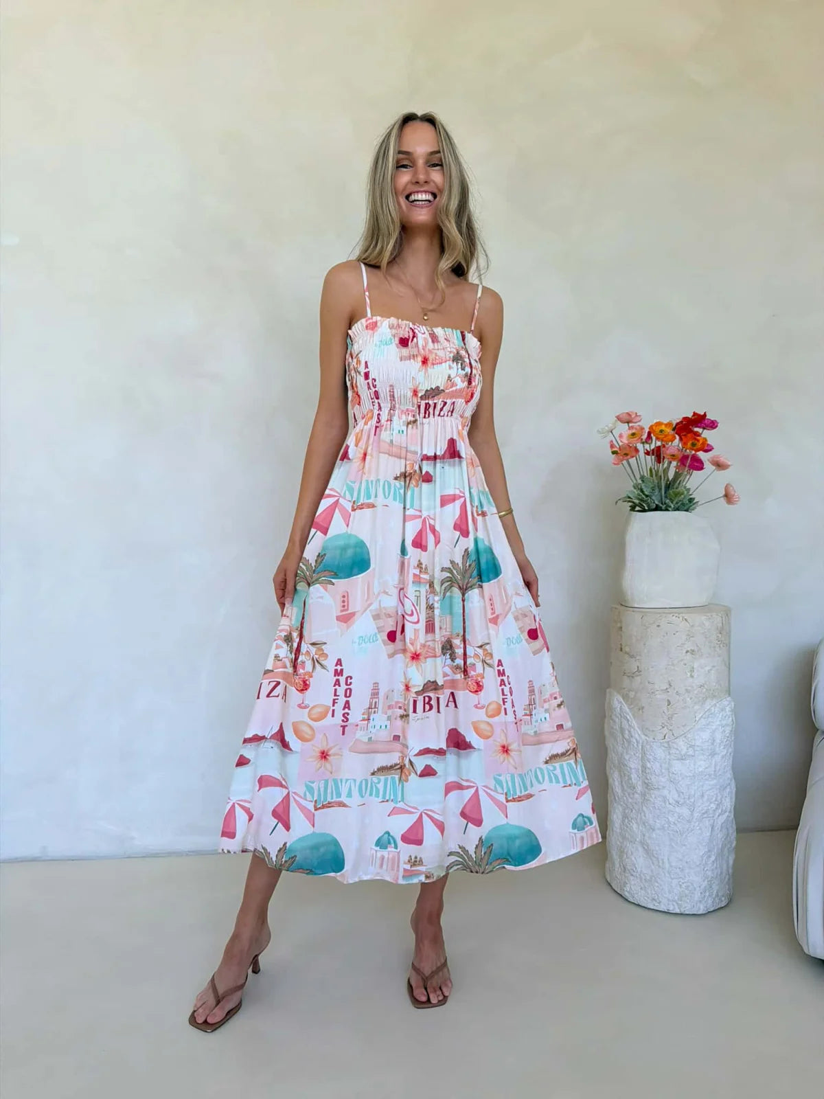 Palm Cove - Ibiza Print Dress
