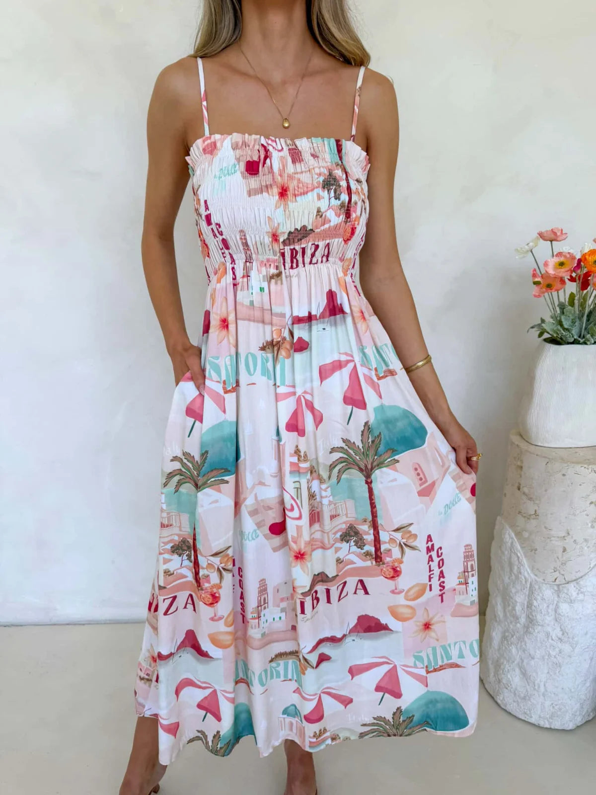 Palm Cove - Ibiza Print Dress