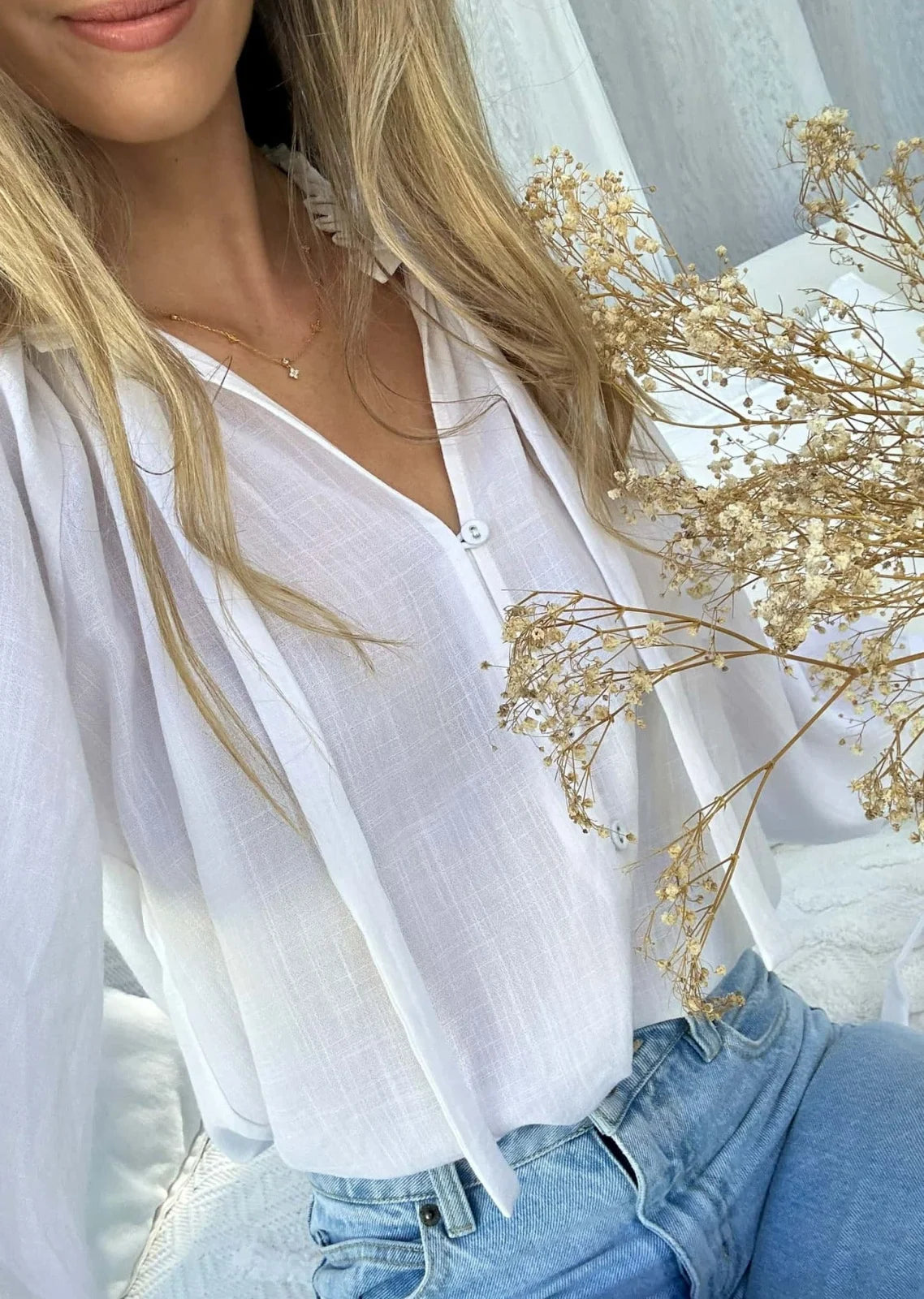 Palos Blouse - White Tops
