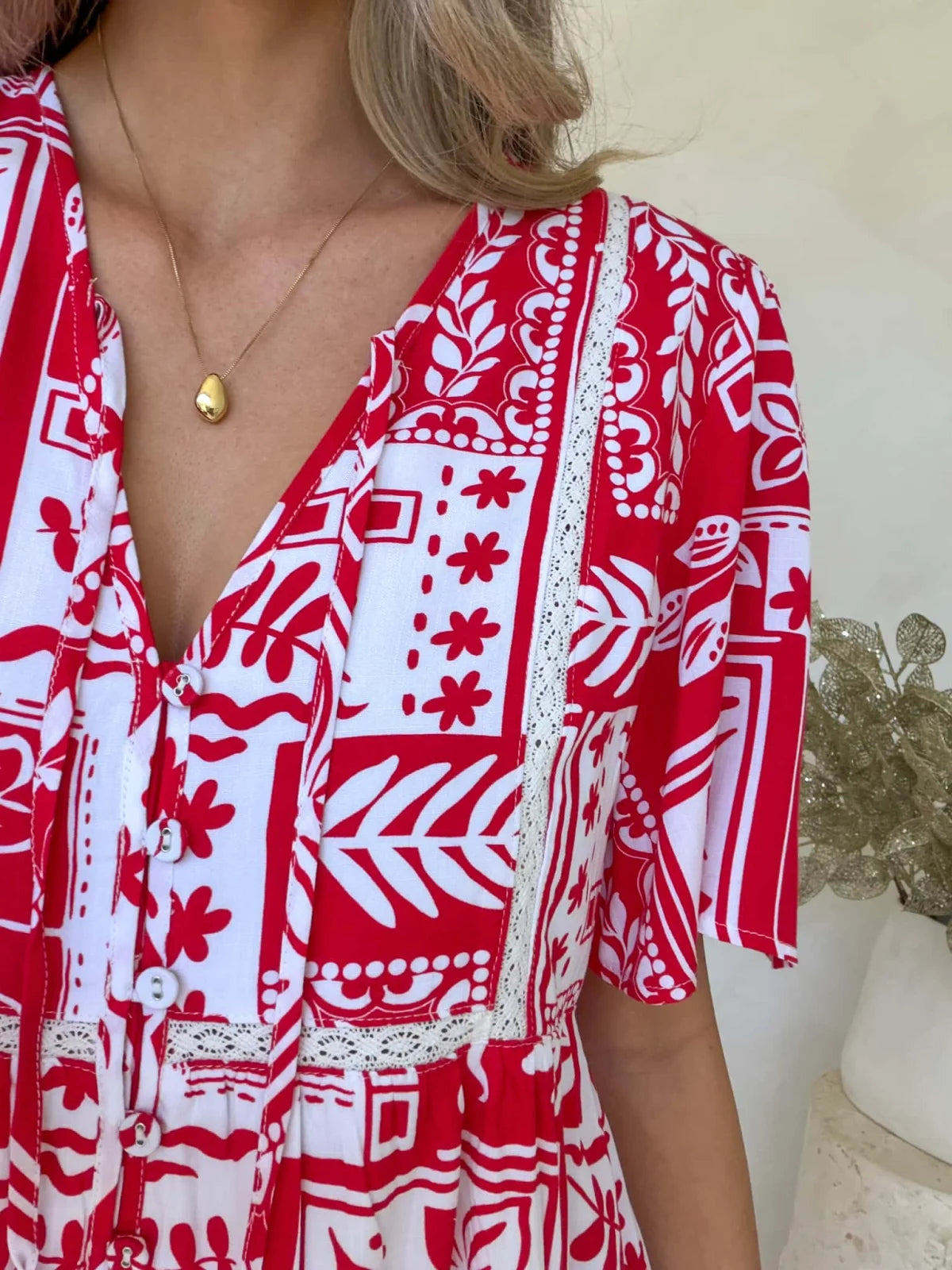 Sienna Dress - Candy Cane Print Dress