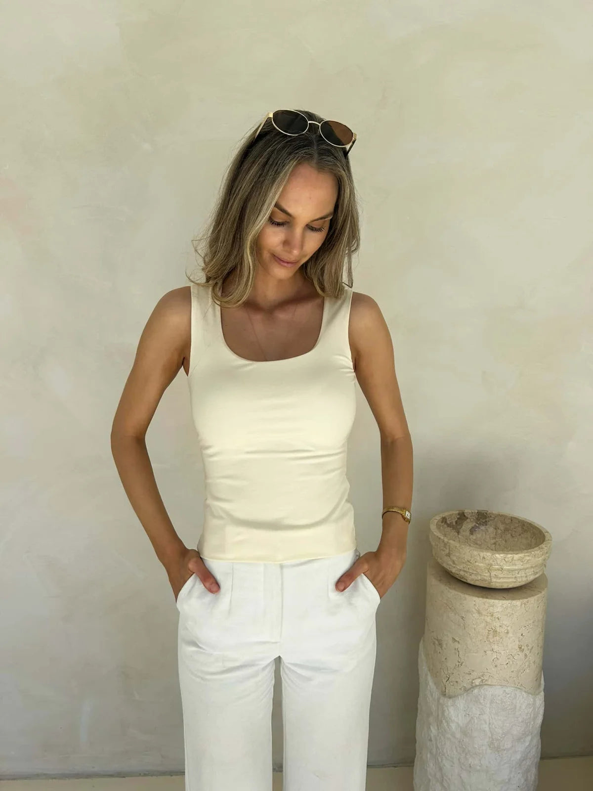 Theresa Tank - Butter Yellow Tops