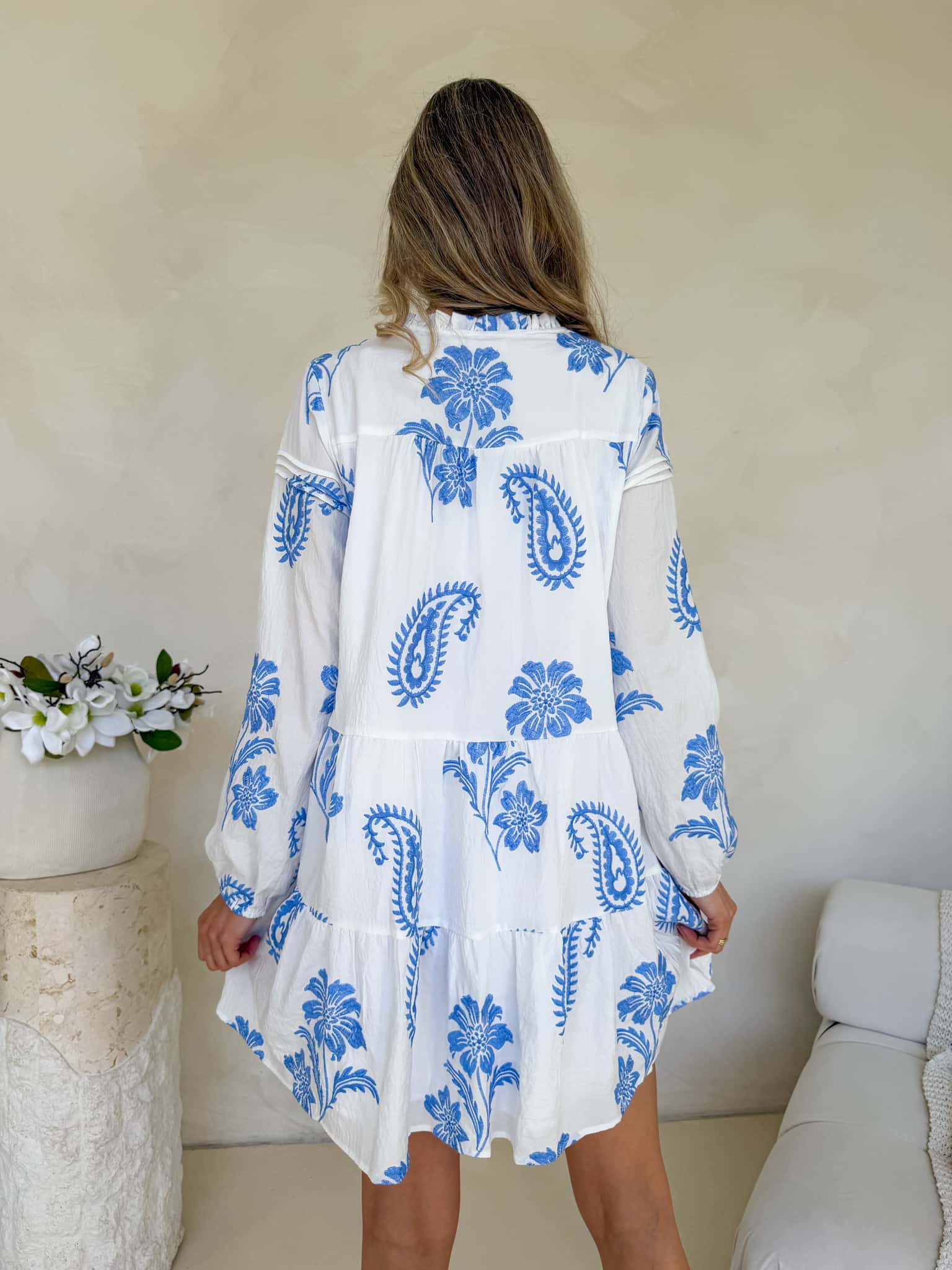 Tia Dress - Bluebell Embroidery