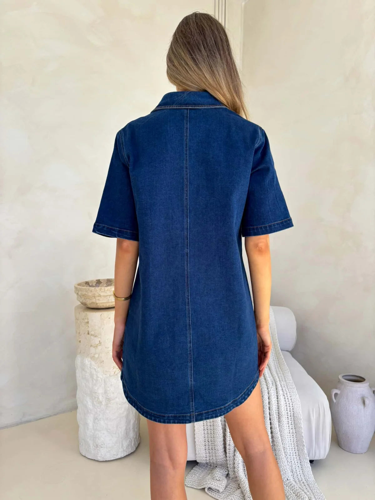 Yves Denim Dress - Dark Denim Dress
