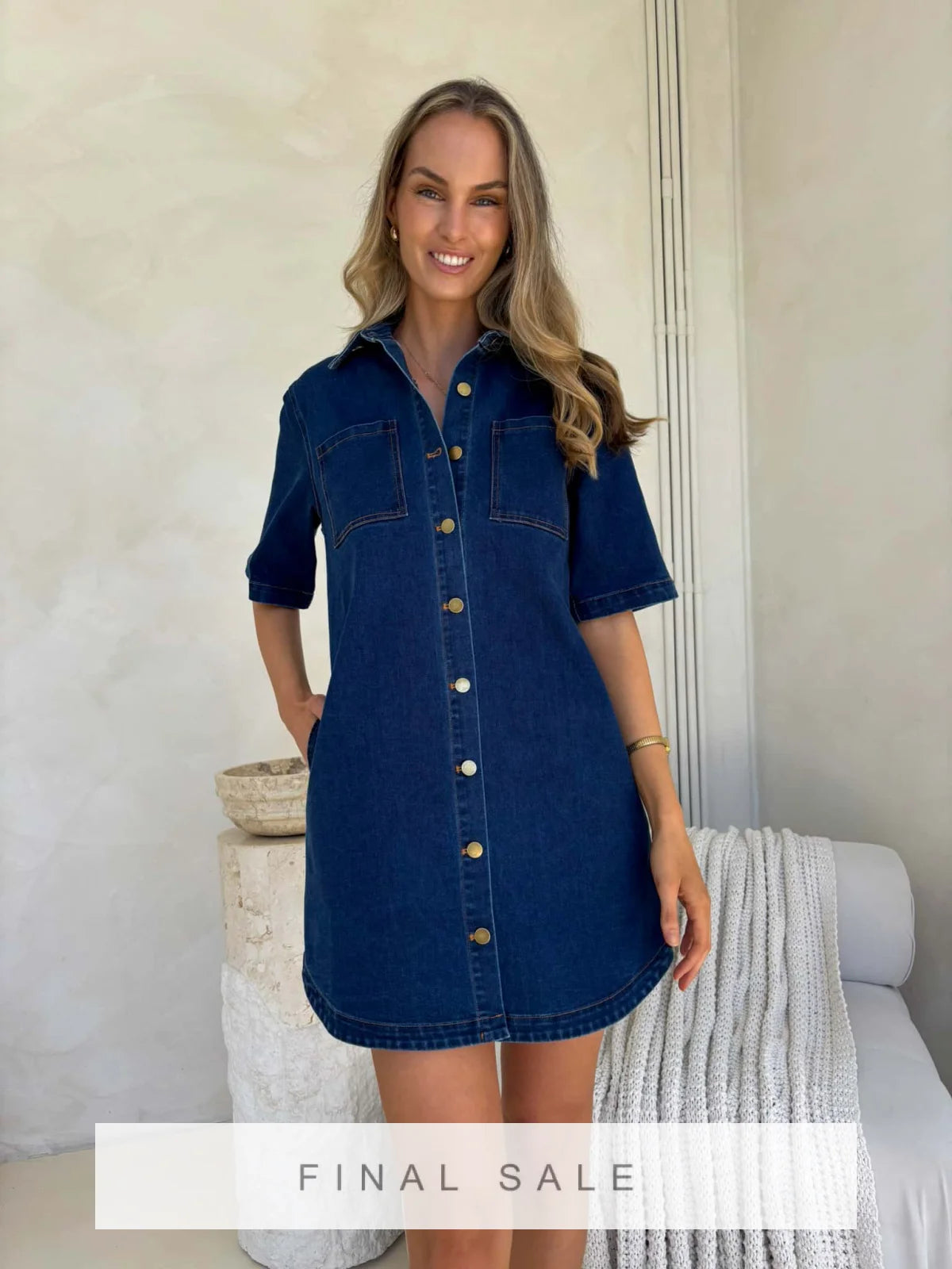 Yves Denim Dress - Dark Denim Dress