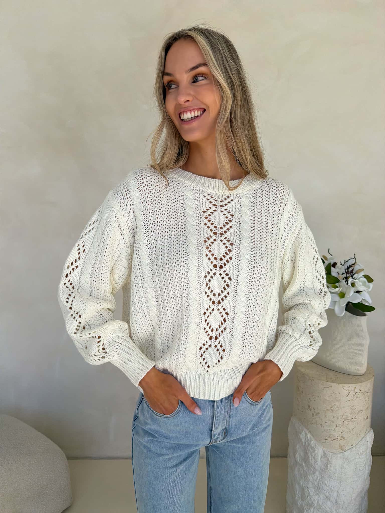 Alessia Knit - Cream
