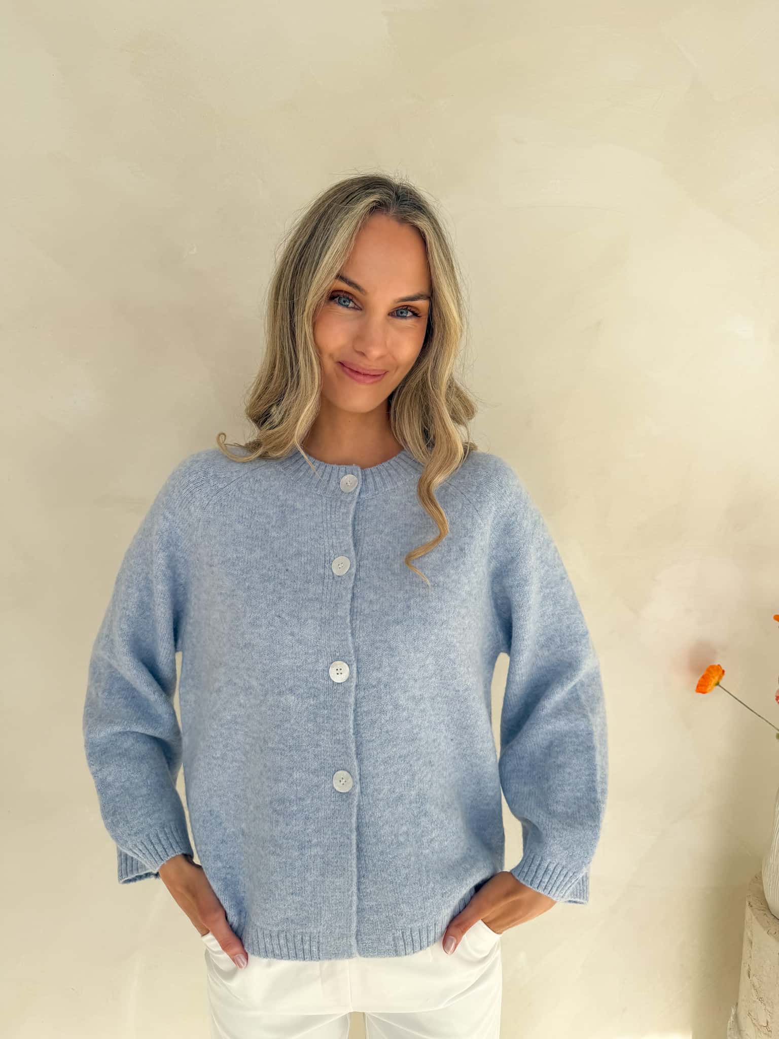 April Knit - Powder Blue