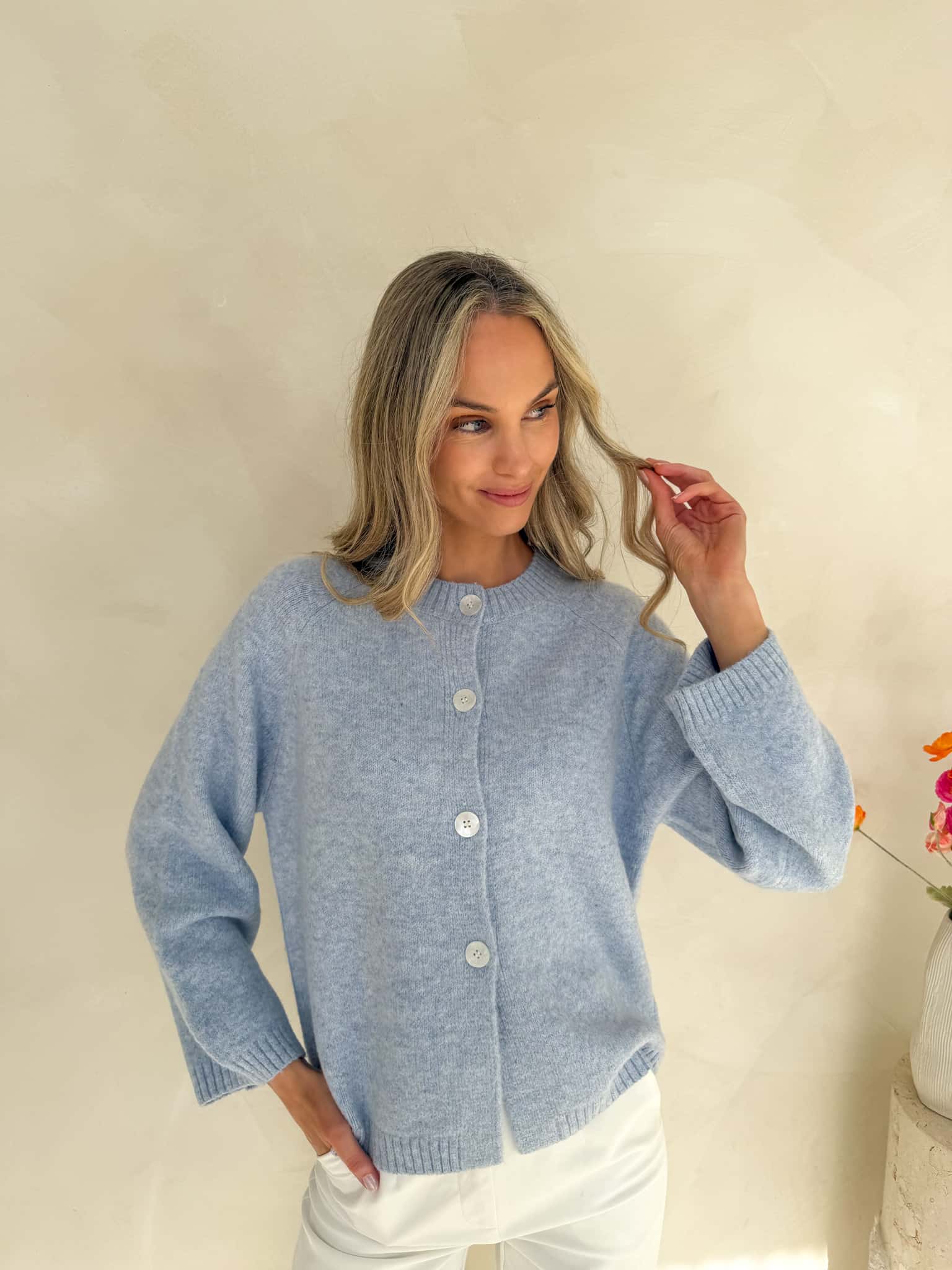 April Knit - Powder Blue