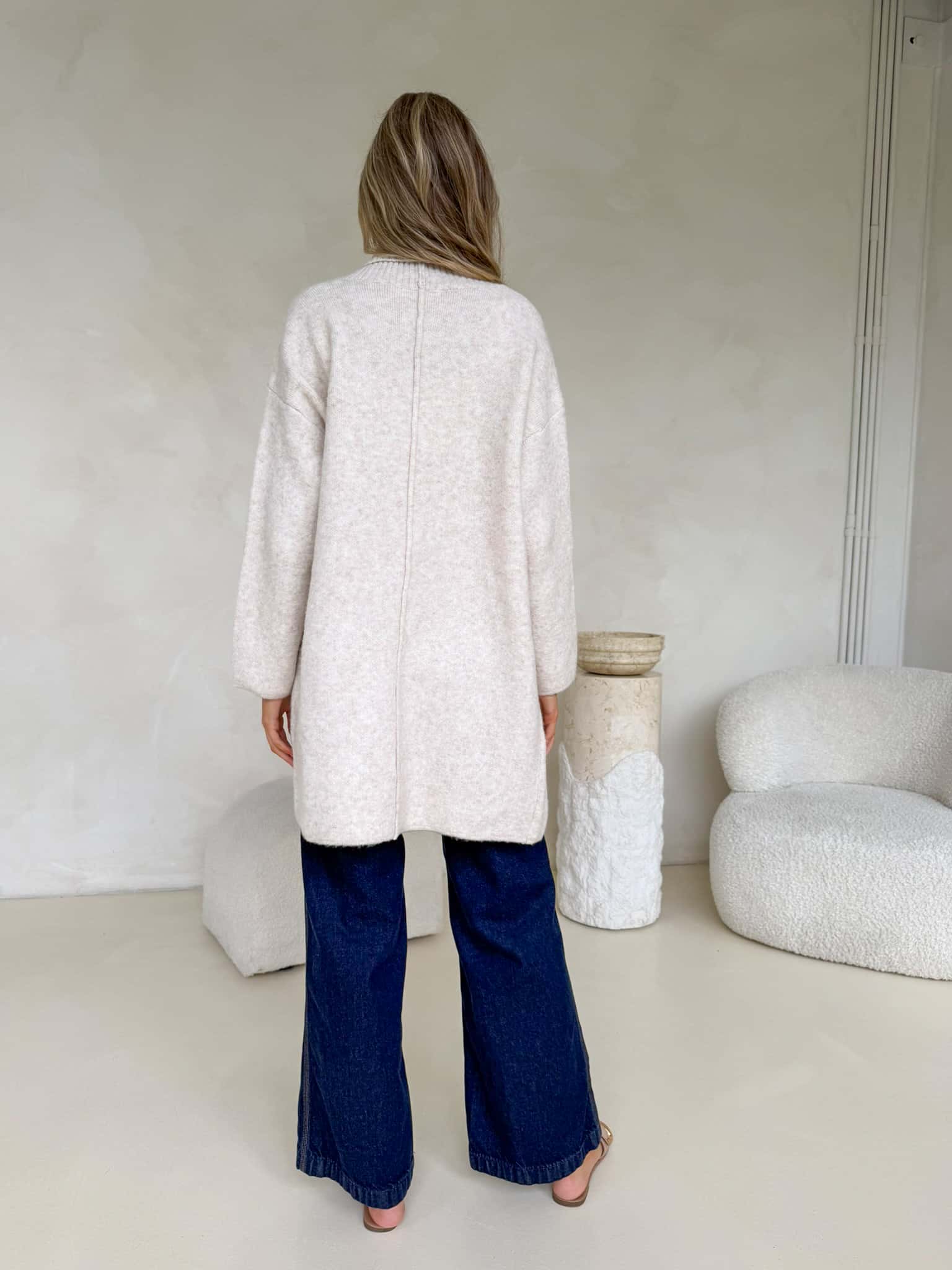 Arden Cardi - Cream Marle