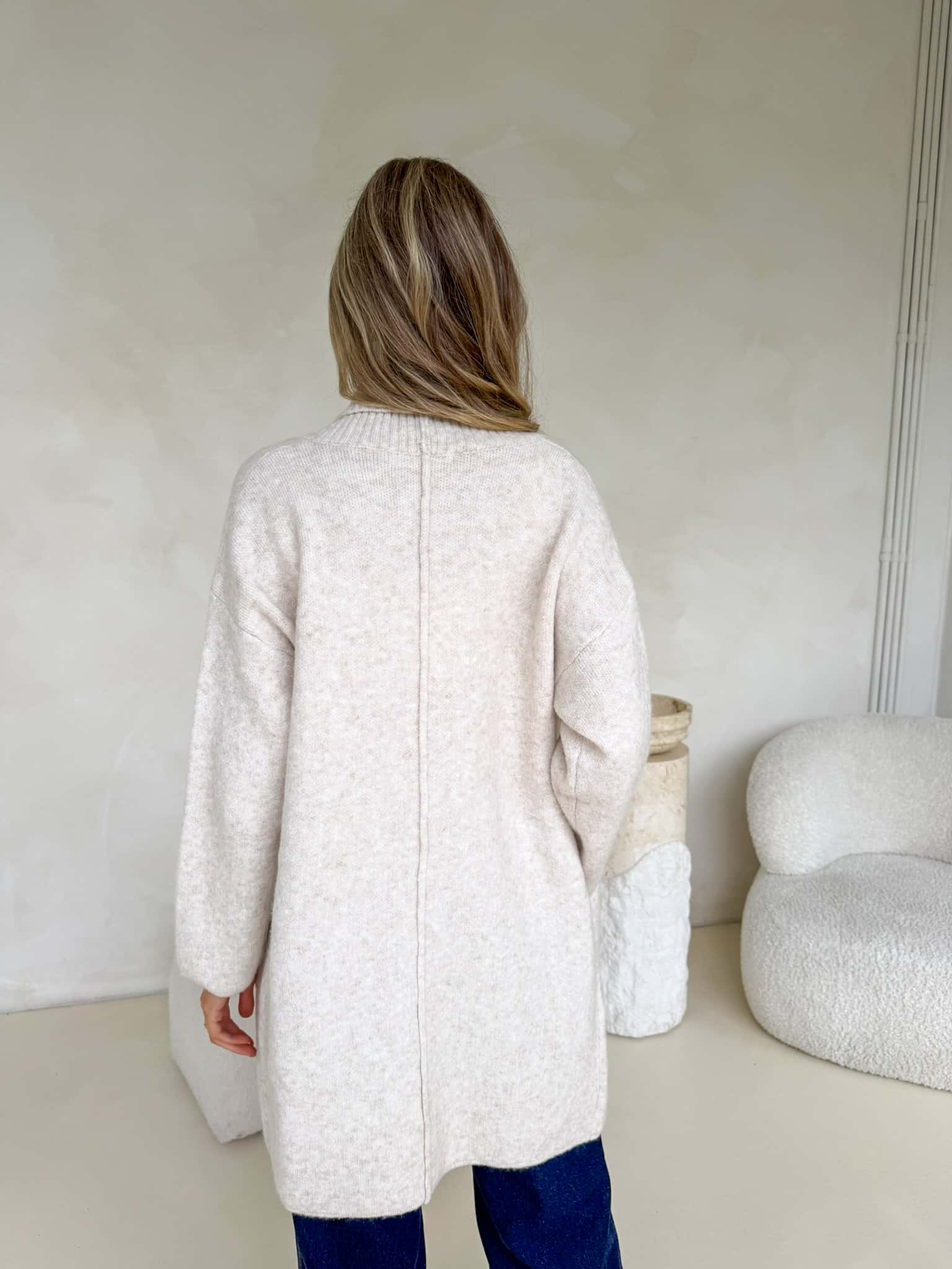 Arden Cardi - Cream Marle