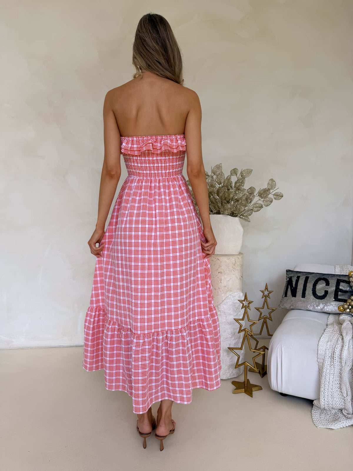 Armelle Dress - Red Plaid