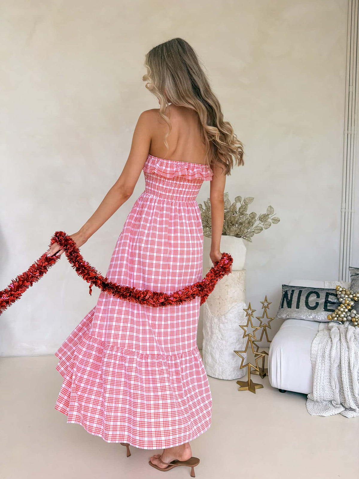 Armelle Dress - Red Plaid