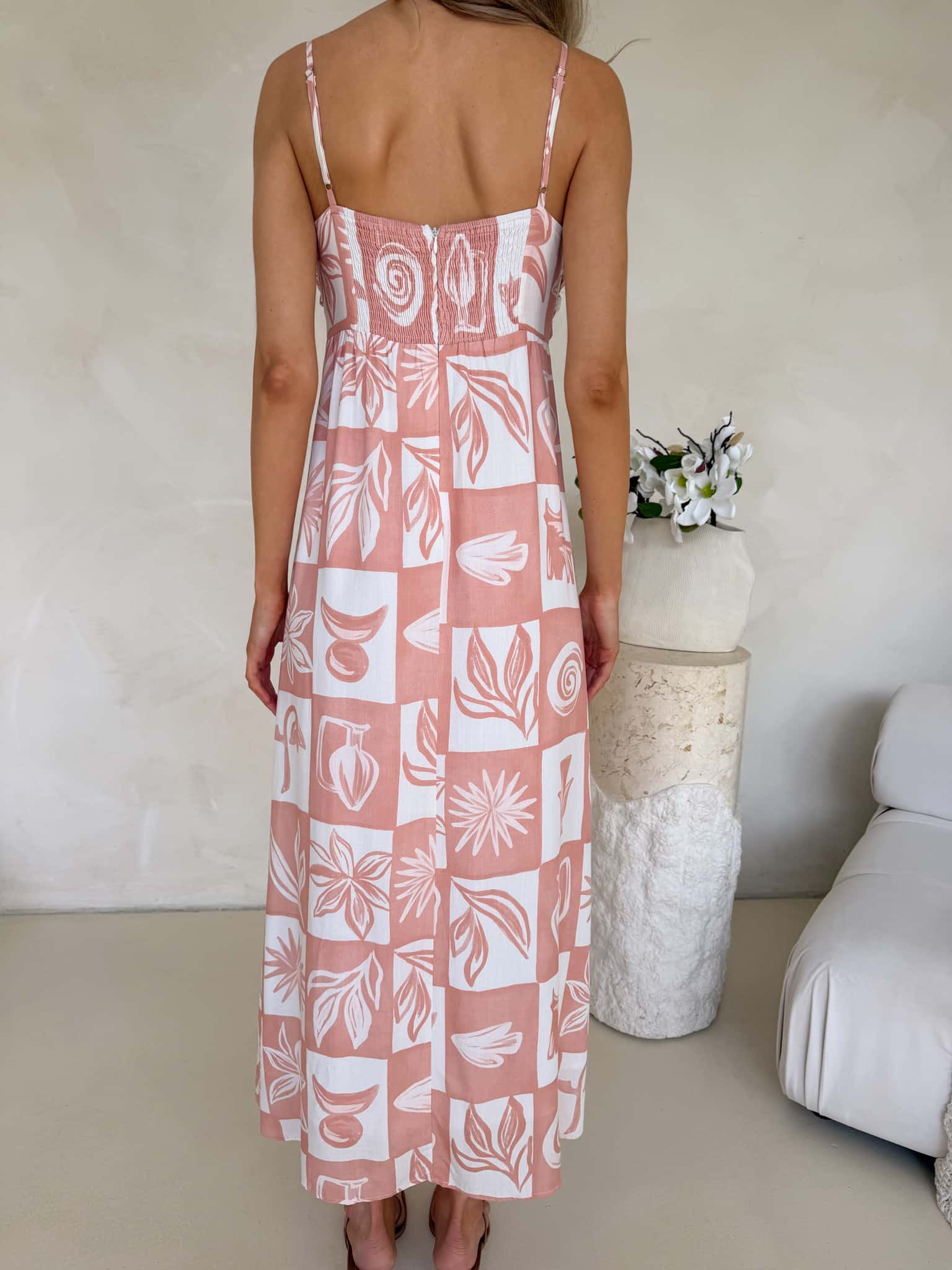 Cameo Dress - Rosette Print