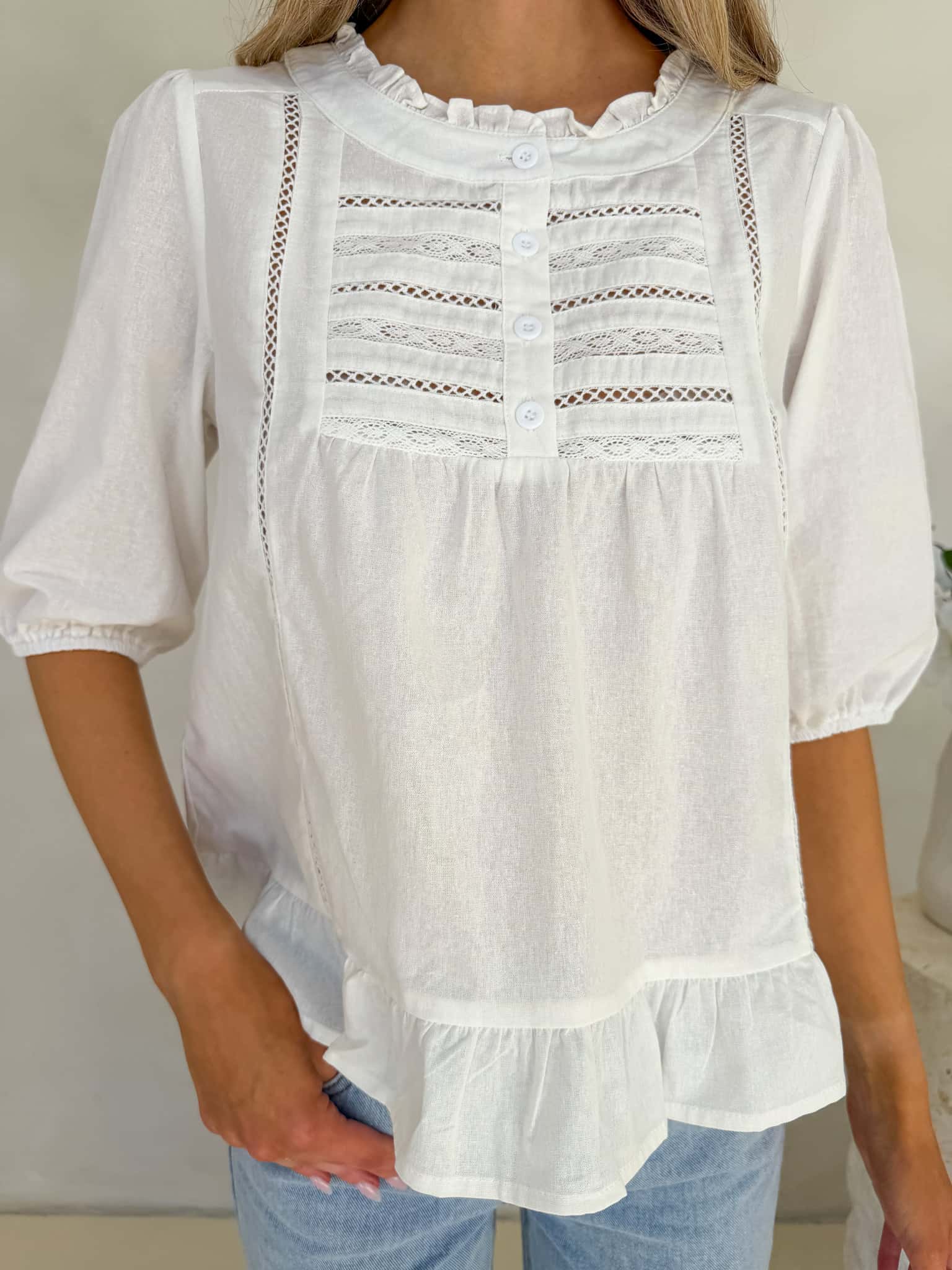 Clover Blouse - White