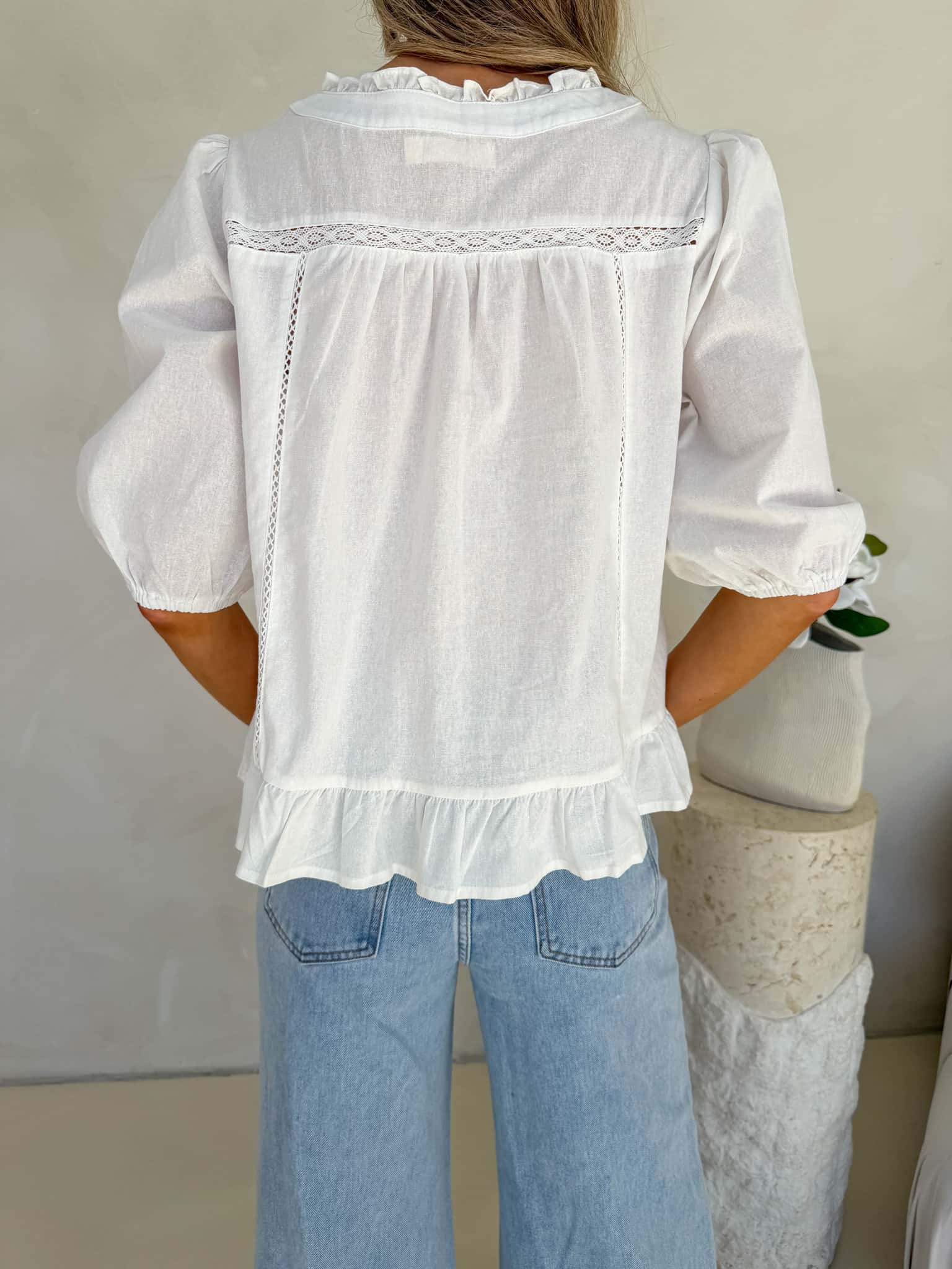 Clover Blouse - White