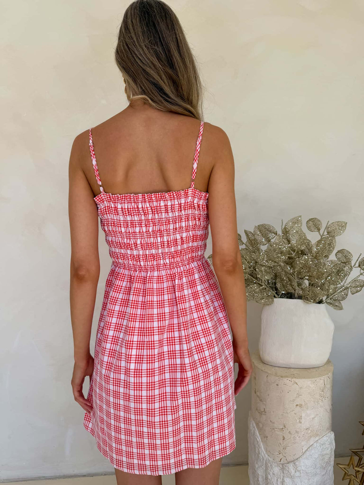 Cove Mini Dress - Red Plaid