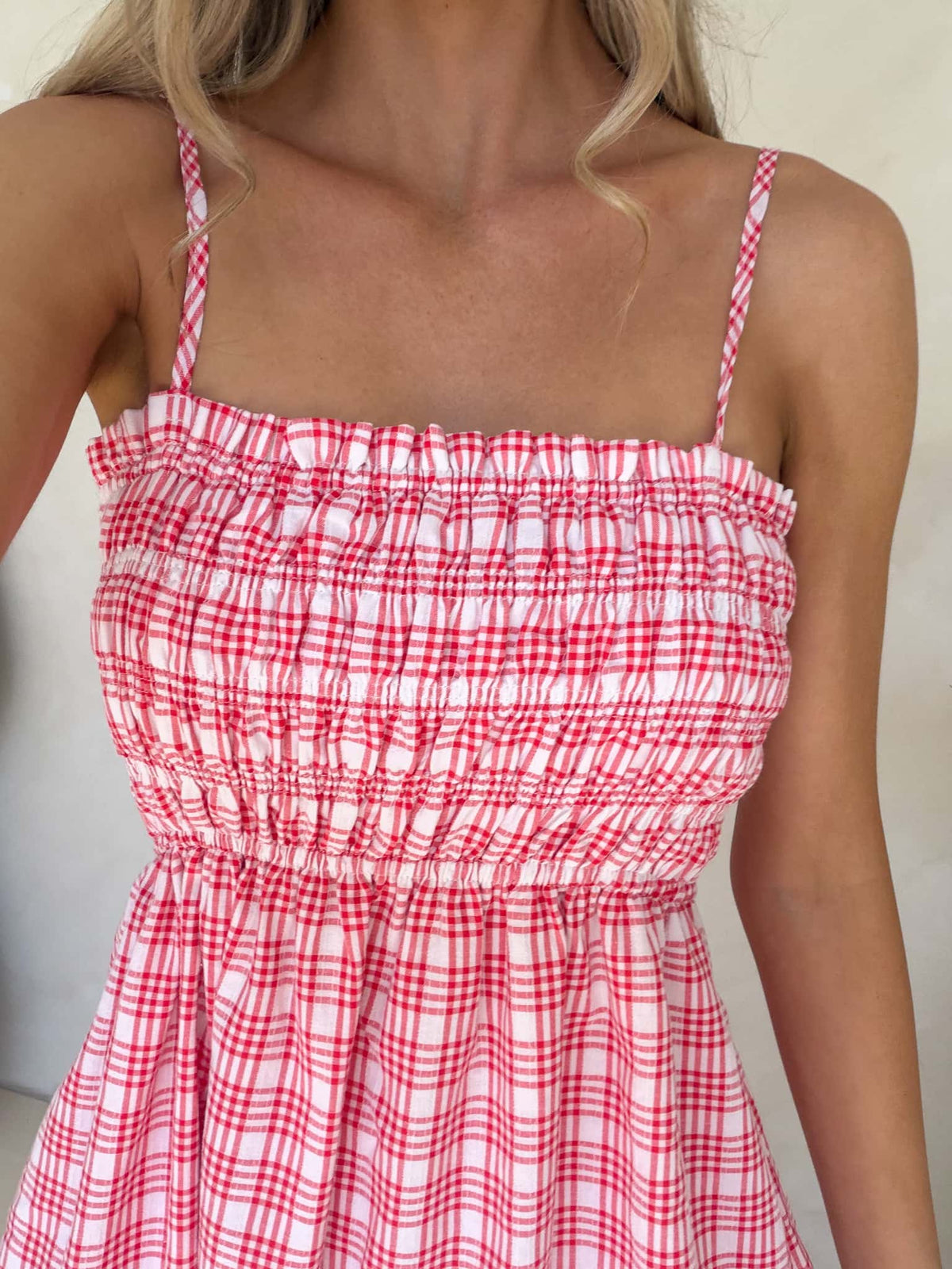 Cove Mini Dress - Red Plaid