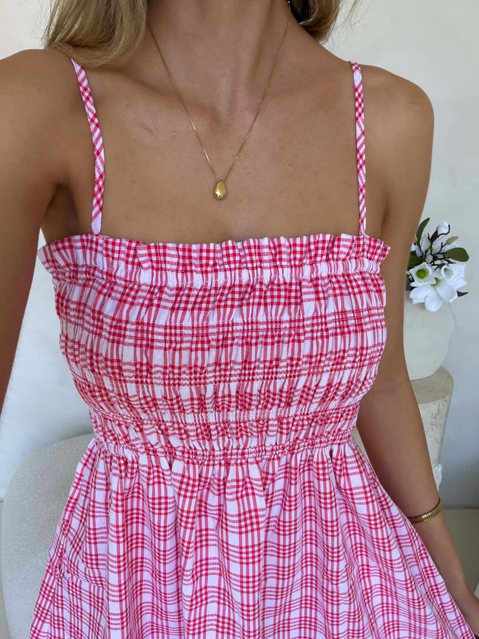 Cove Mini Dress - Red Plaid