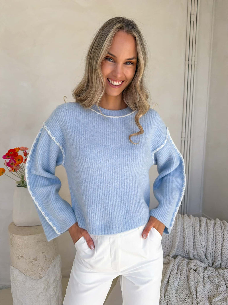 Della Knit - Powder Blue