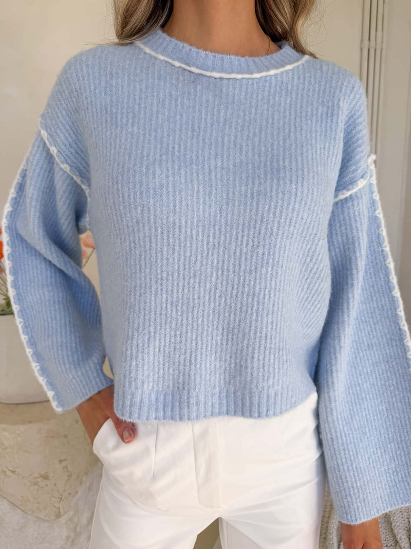 Della Knit - Powder Blue