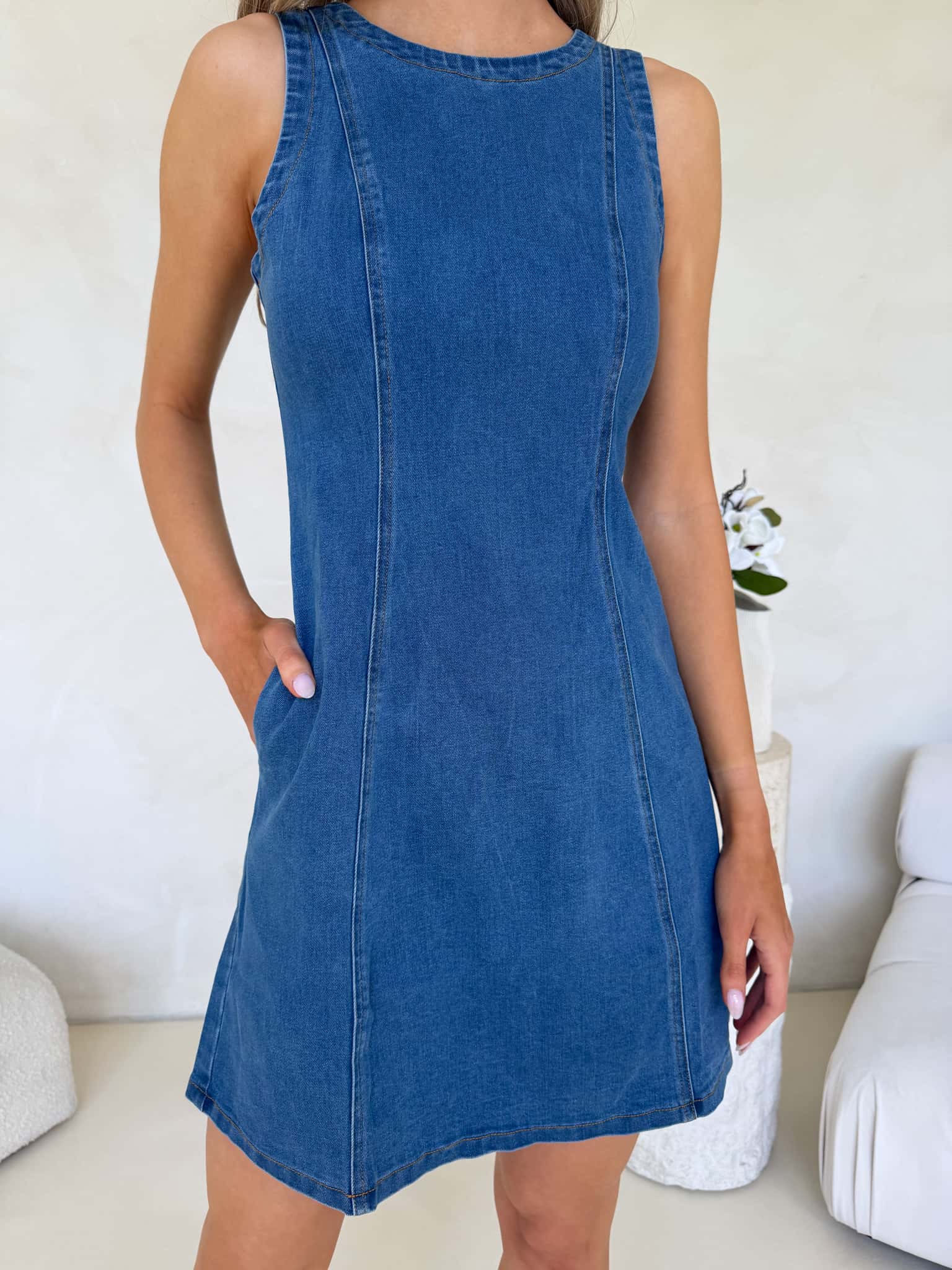 Tulum Dress - Blue Denim