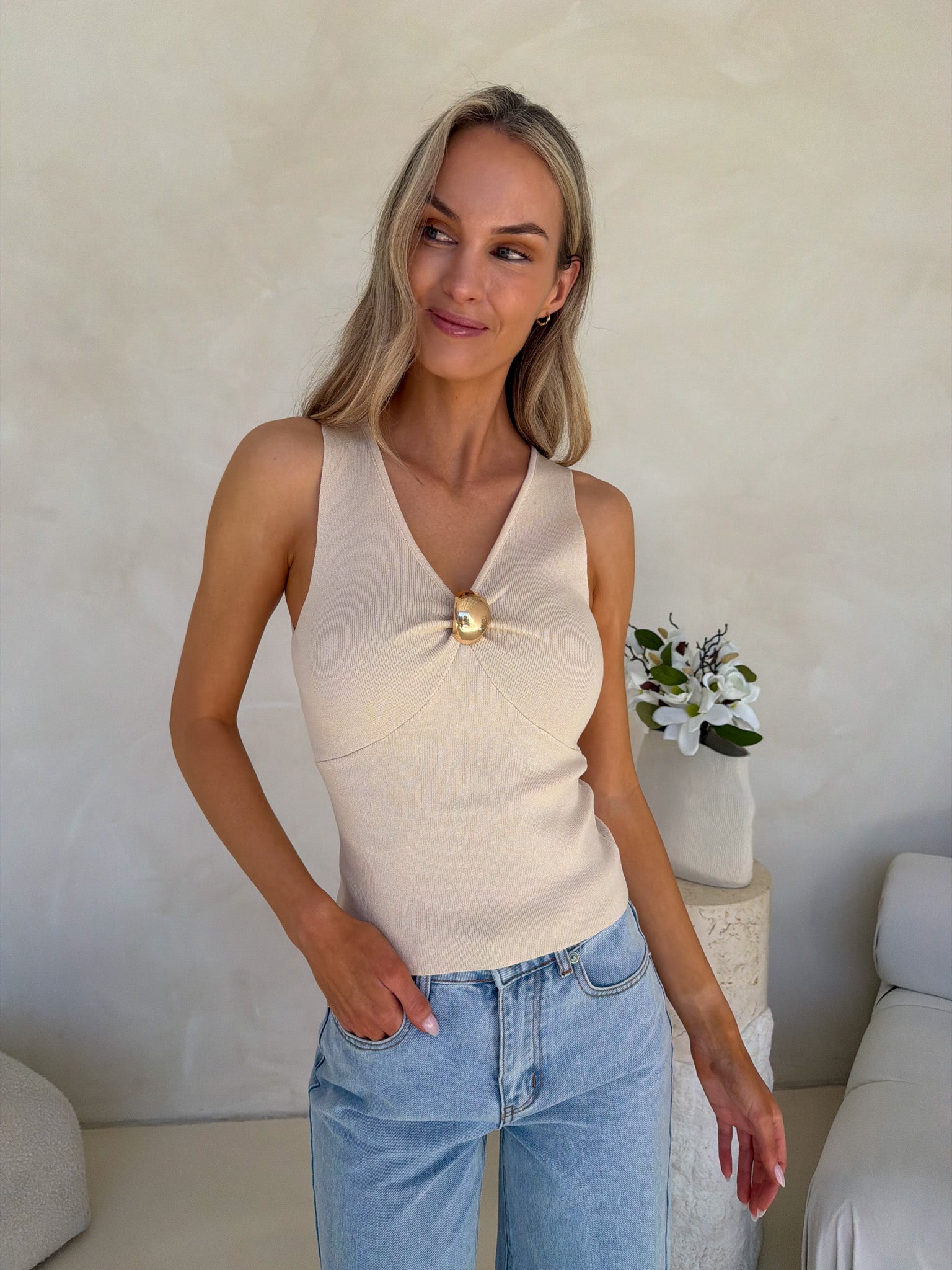 Denver Top - Beige