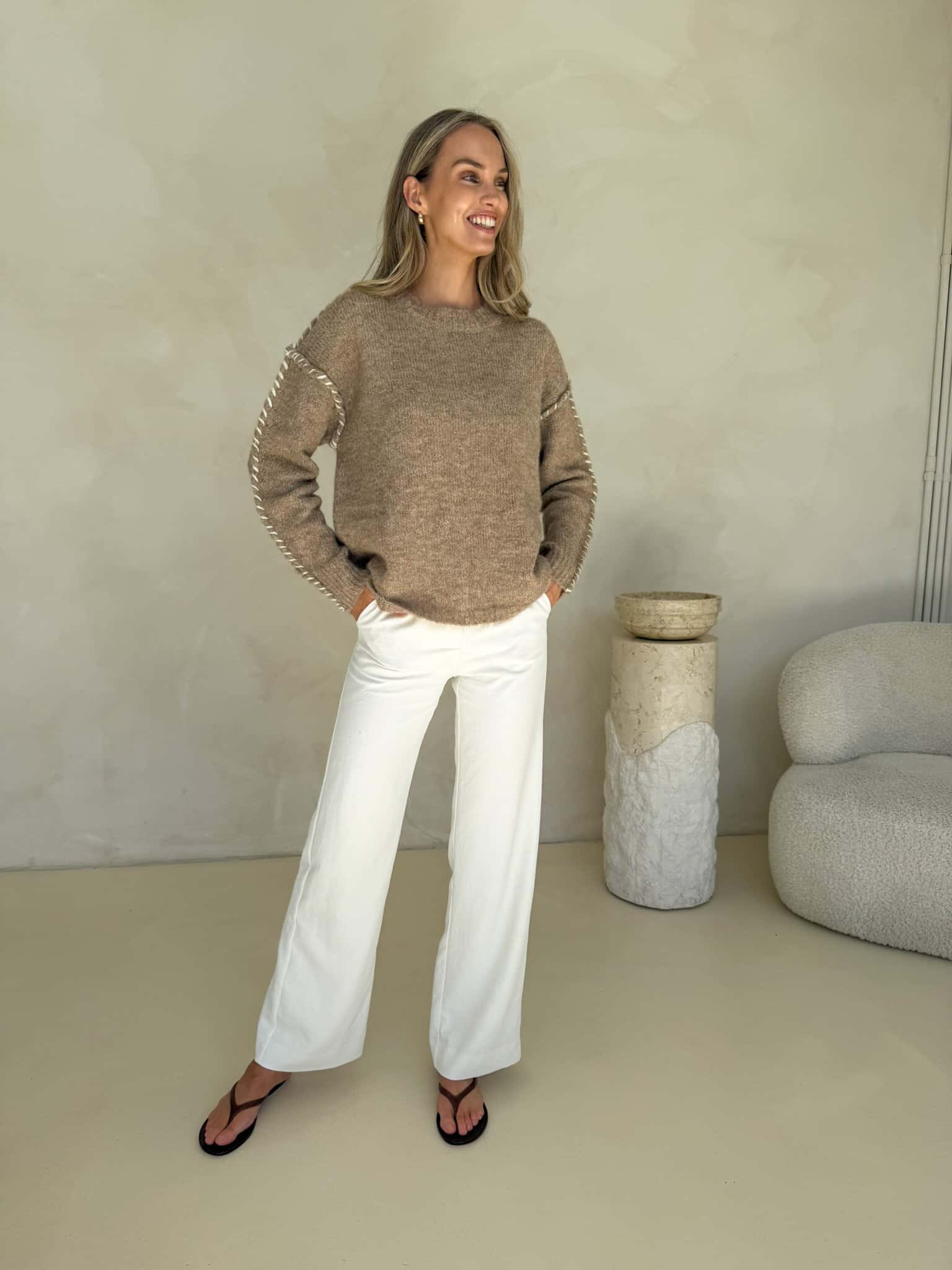Fawn Stitch Knit - Taupe
