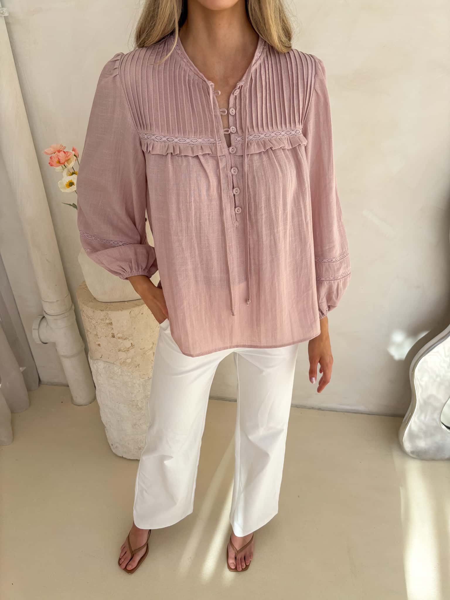 Florence Blouse - Dusty Pink