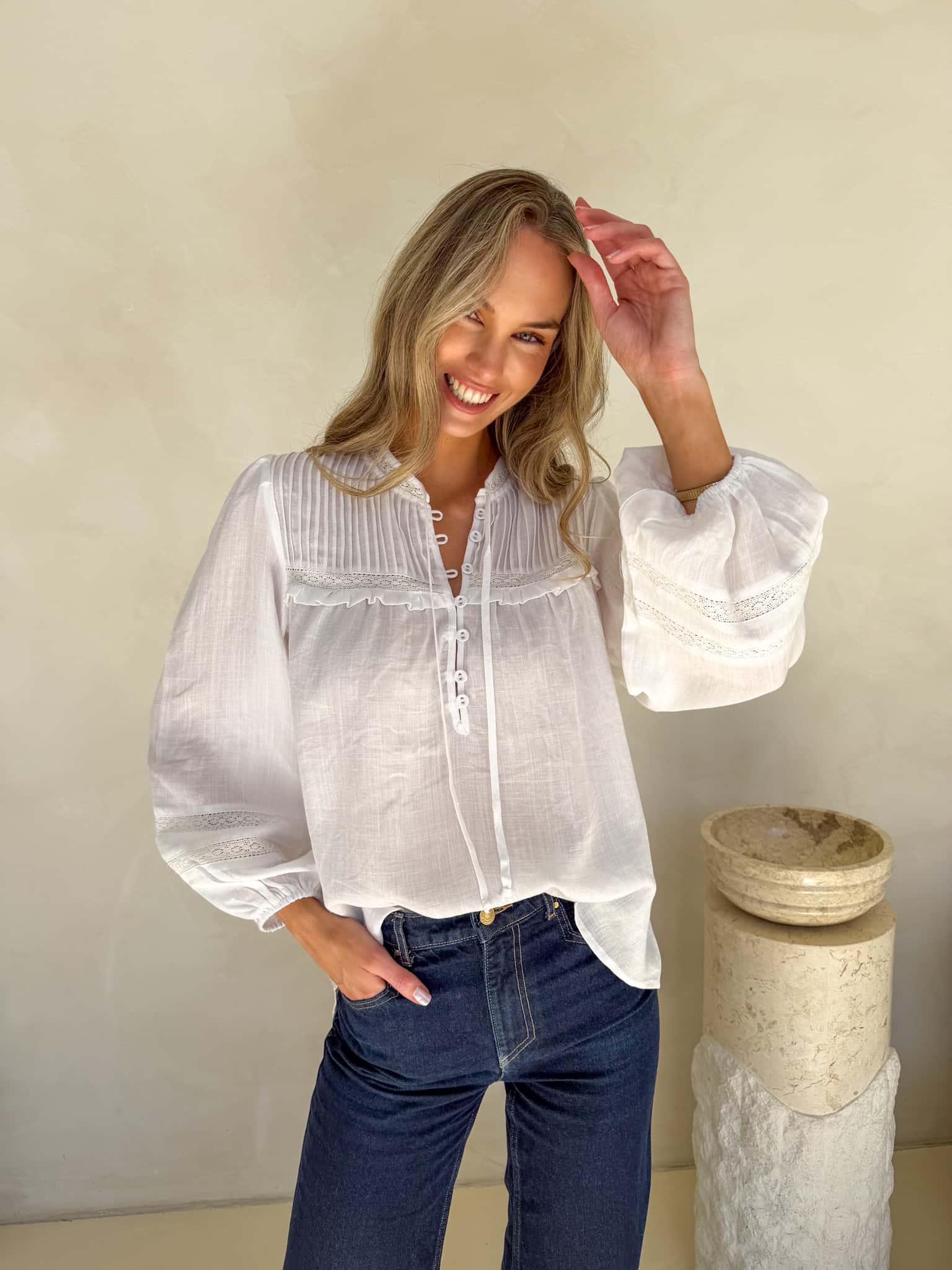 Florence Blouse - White