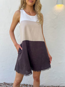 Freya Dress - Multi Mocha