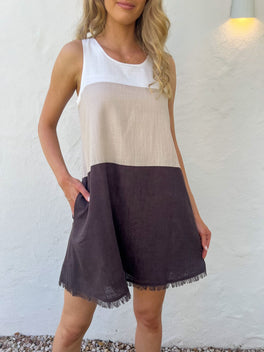 Freya Dress - Multi Mocha