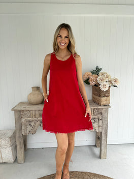 Freya Dress - Red