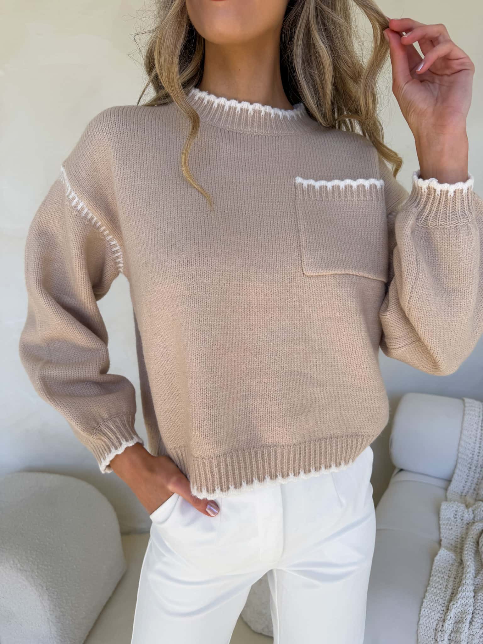 Gabrielle Knit - Beige