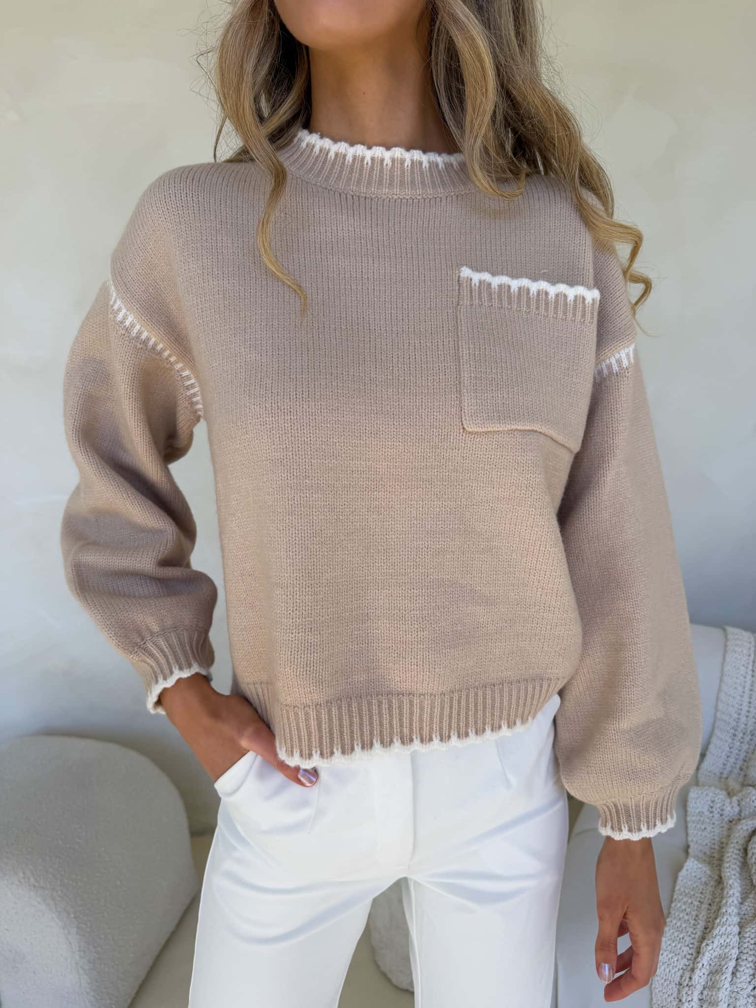 Gabrielle Knit - Beige