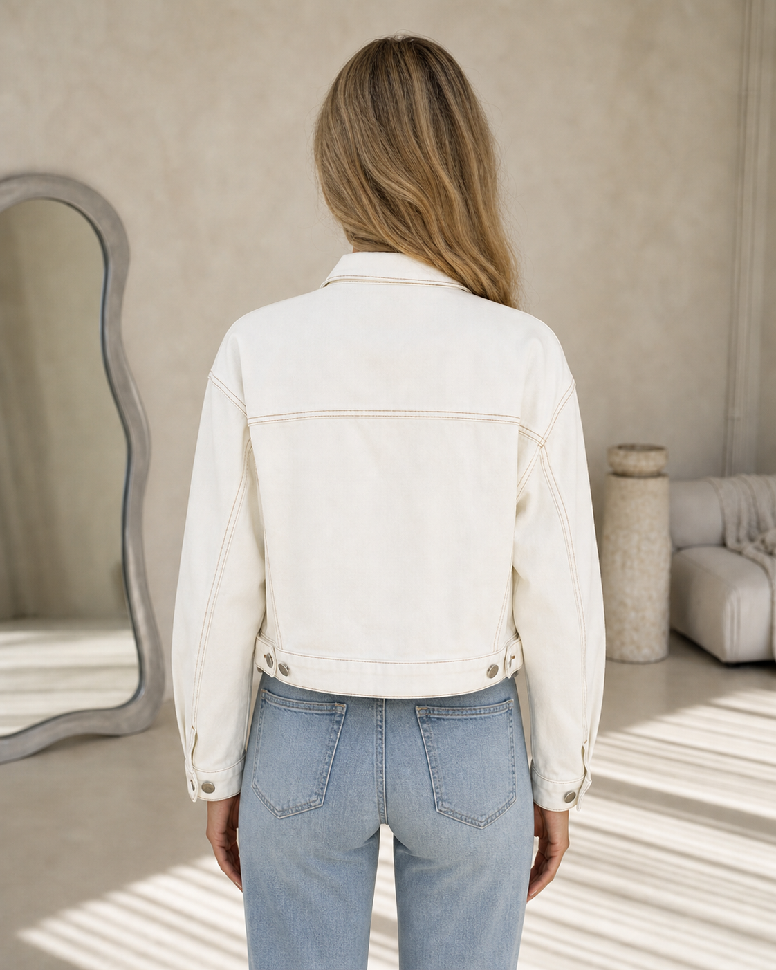 Luna Denim Jacket - White
