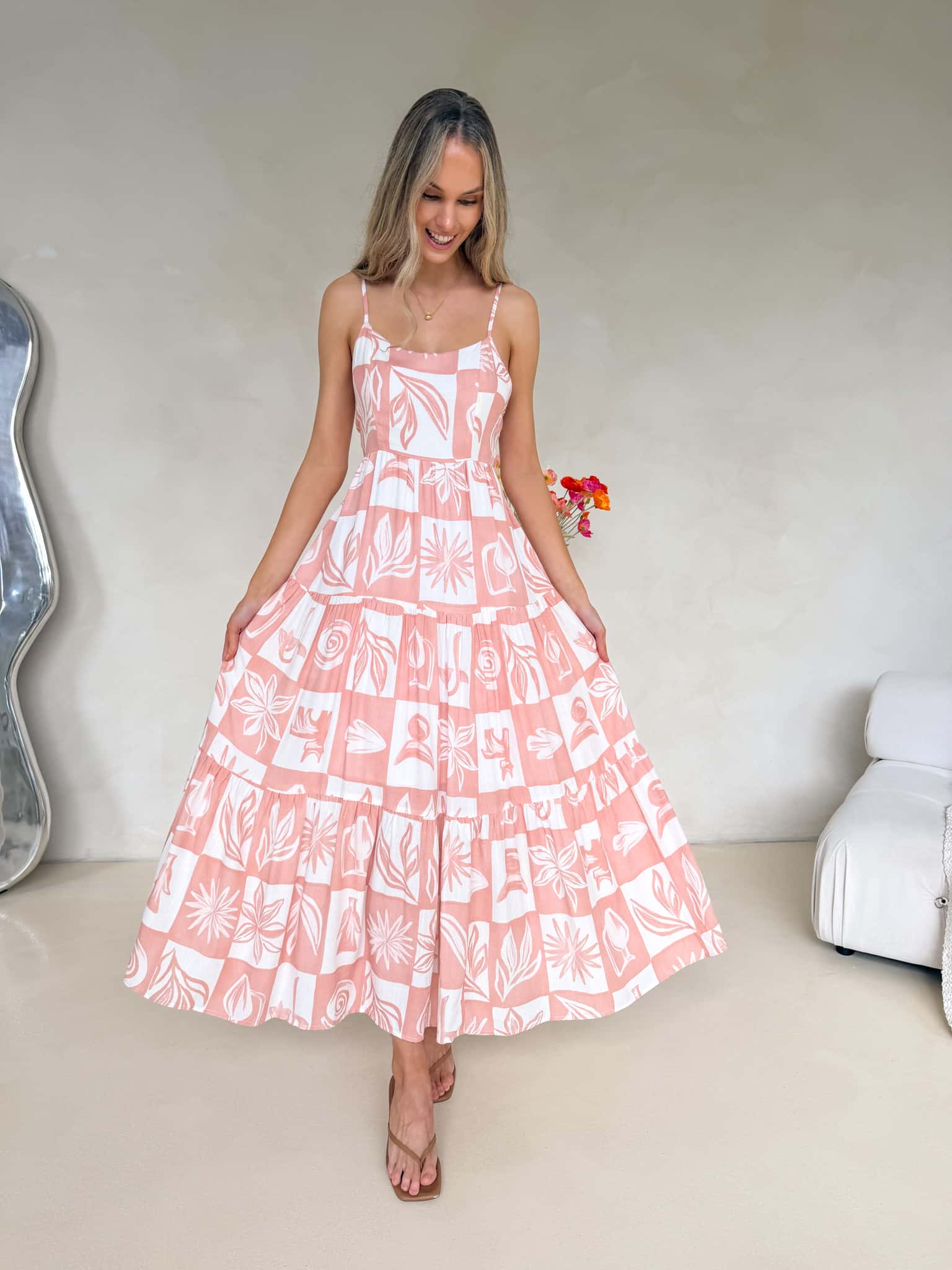 Georgie Maxi Dress - Rosette Print