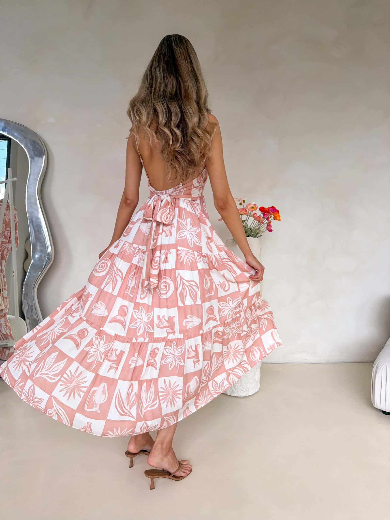 Georgie Maxi Dress - Rosette Print