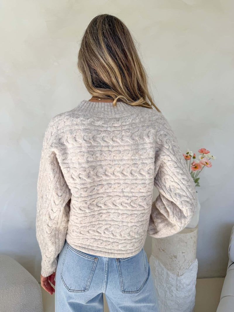 Heidi Knit - Natural with Multi Fleck