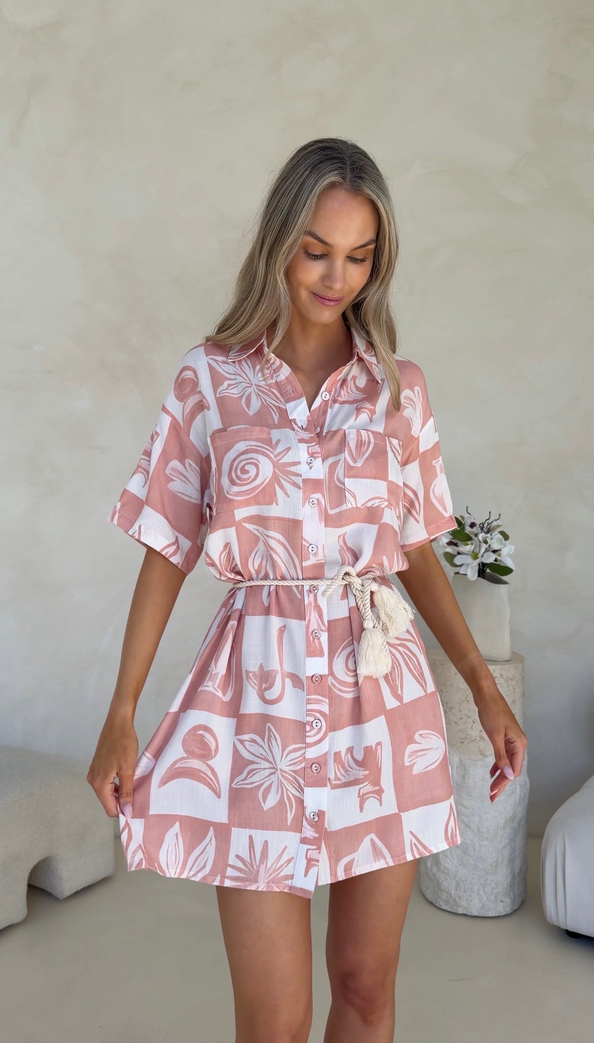 Sally Dress - Rosette Print