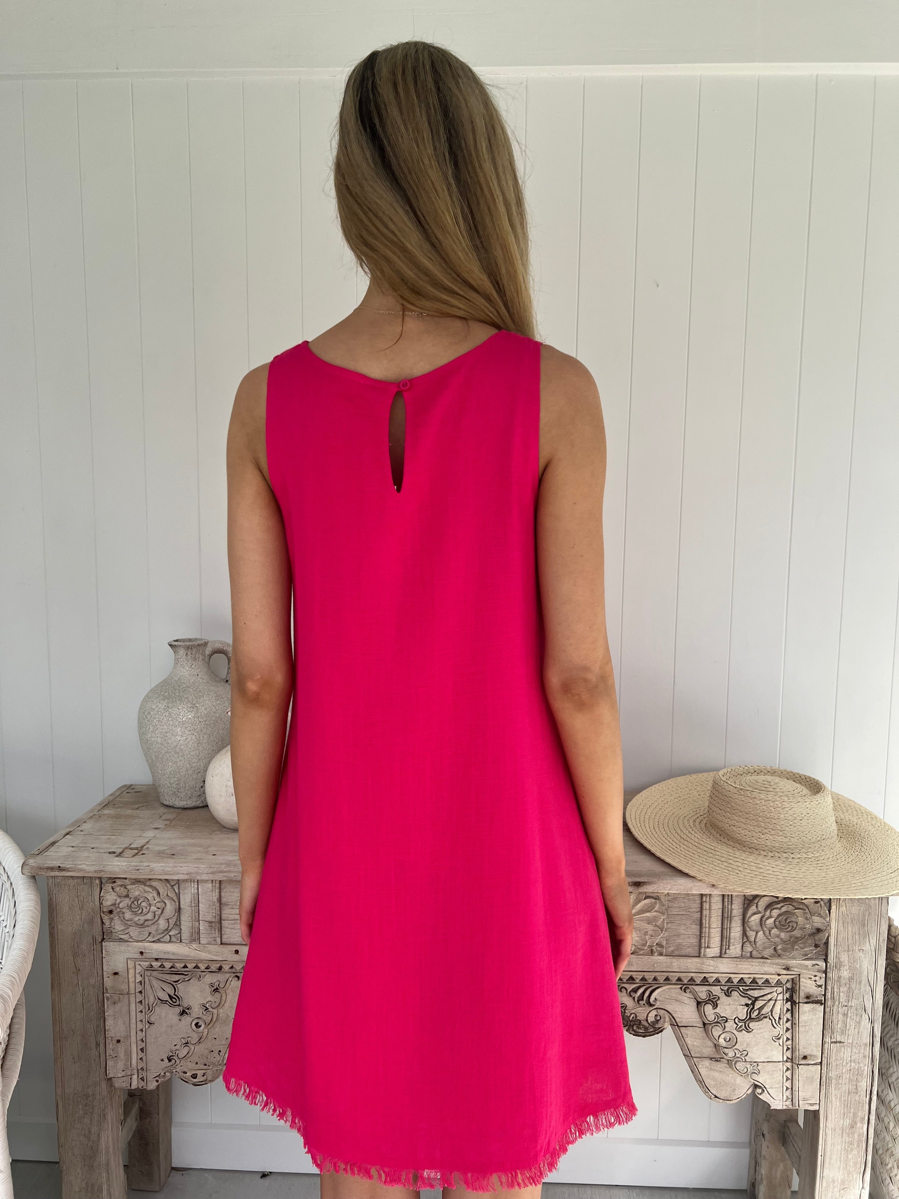 Freya Dress - Hot Pink