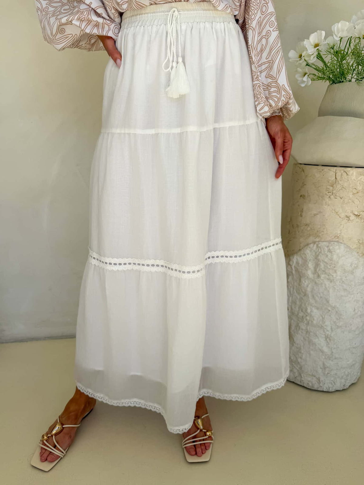 Rose Skirt - White