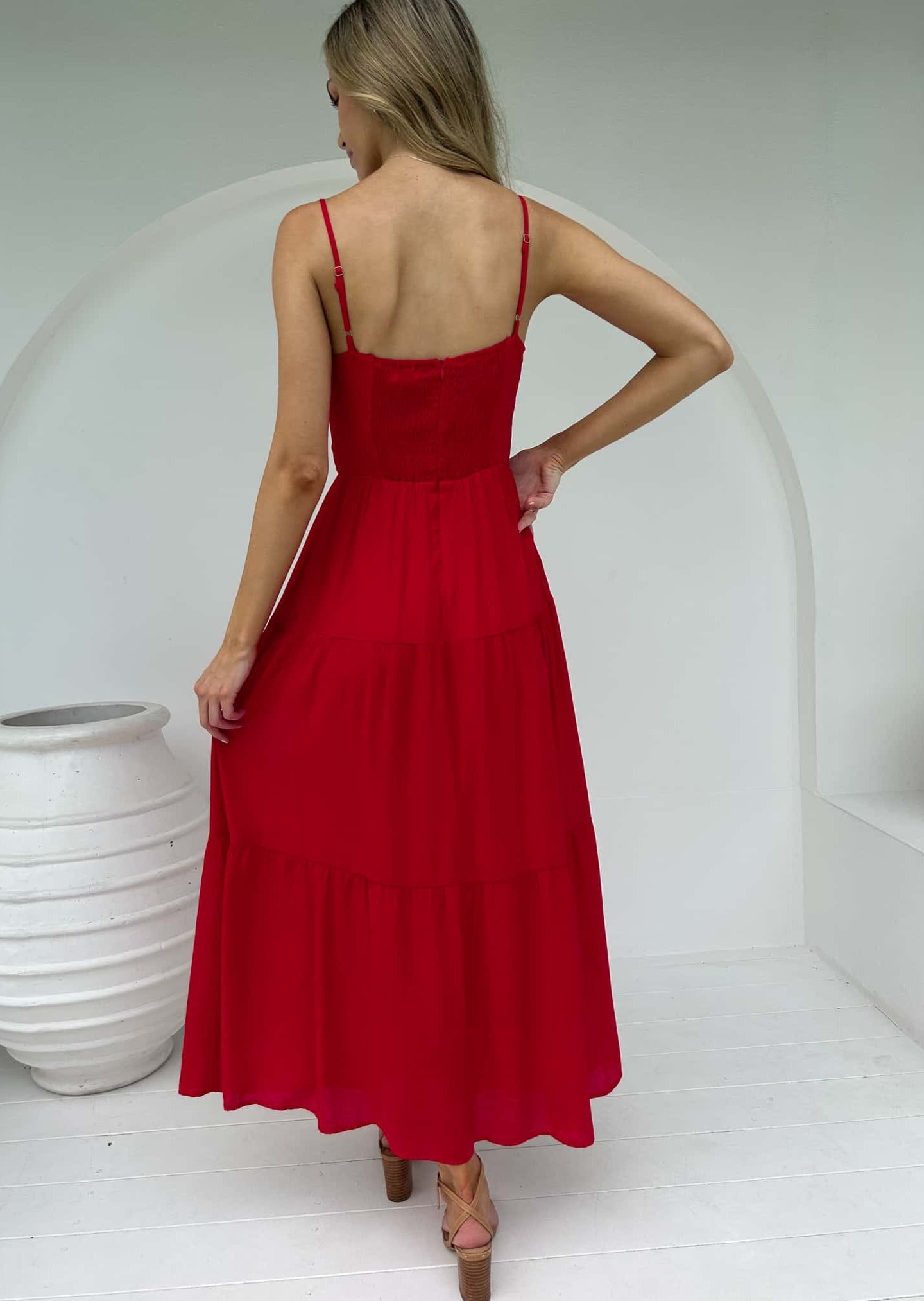 Isabella Maxi Dress - Red