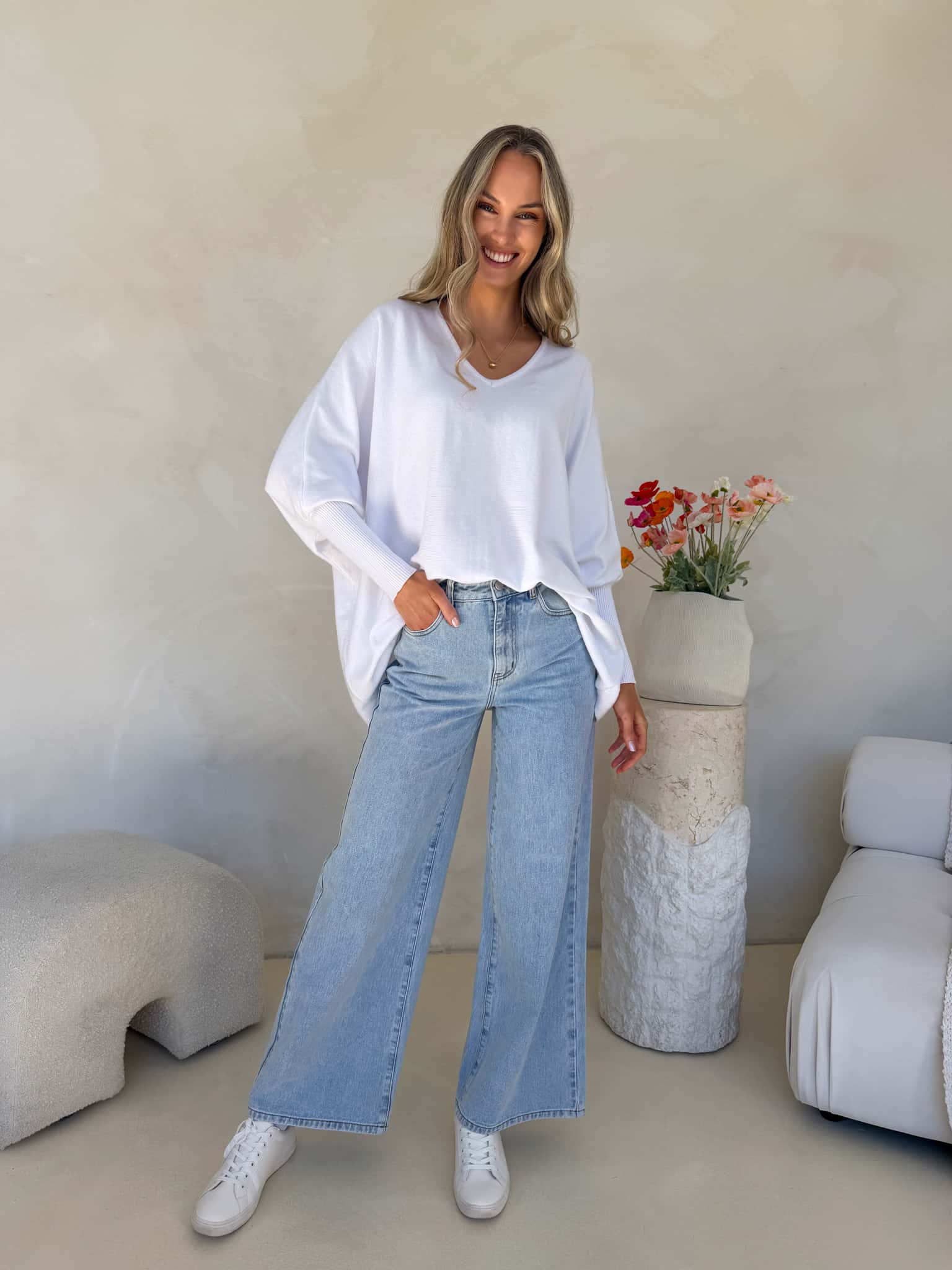 Kennedy Knit - White