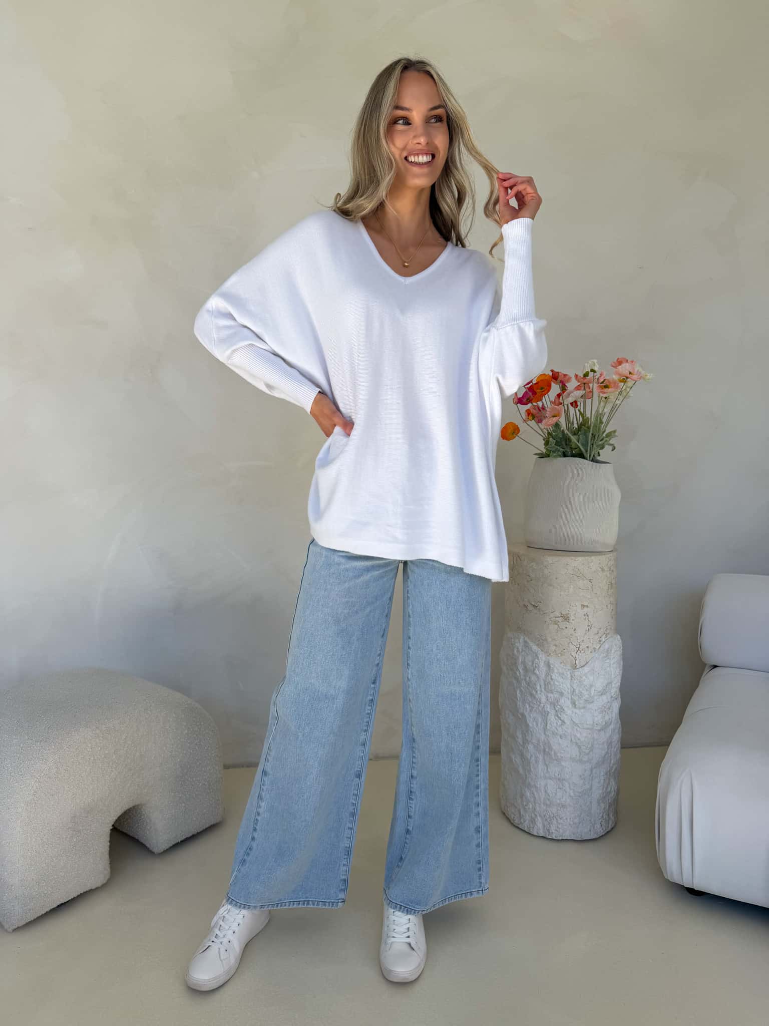 Kennedy Knit - White