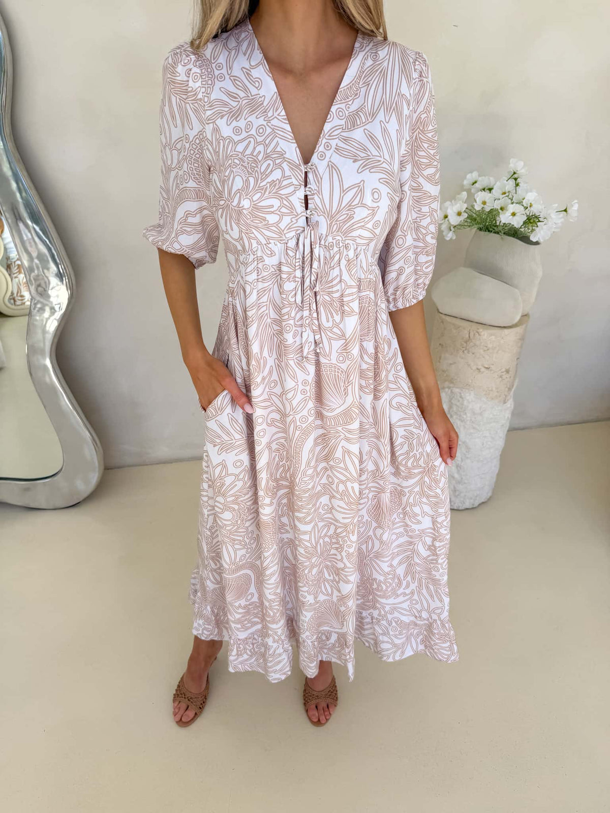 Laurel Dress - Coastal Drifter Print